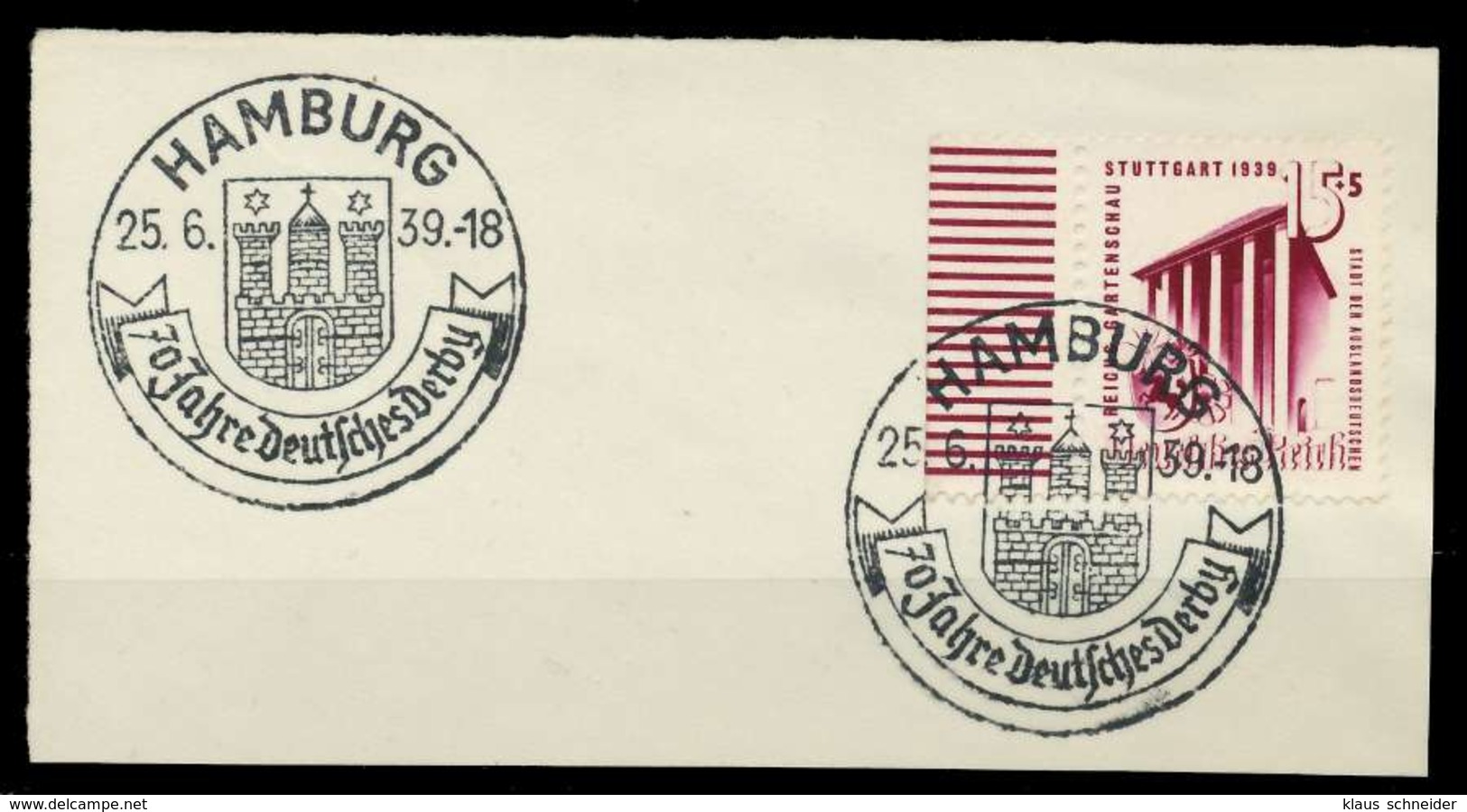 DEUTSCHES REICH 1939 Nr 693 Zentrisch Gestempelt Briefstück X8B0322 - Gebraucht