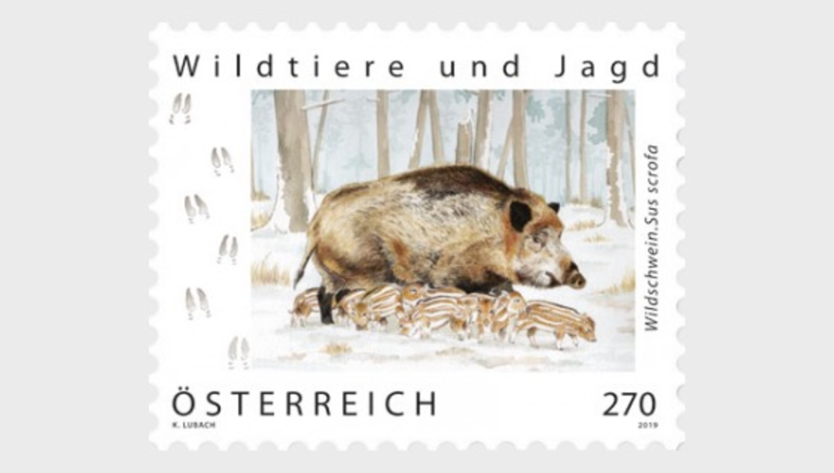 H01 Austria 2019 Wild Boar MNH Postfrisch - Ungebraucht