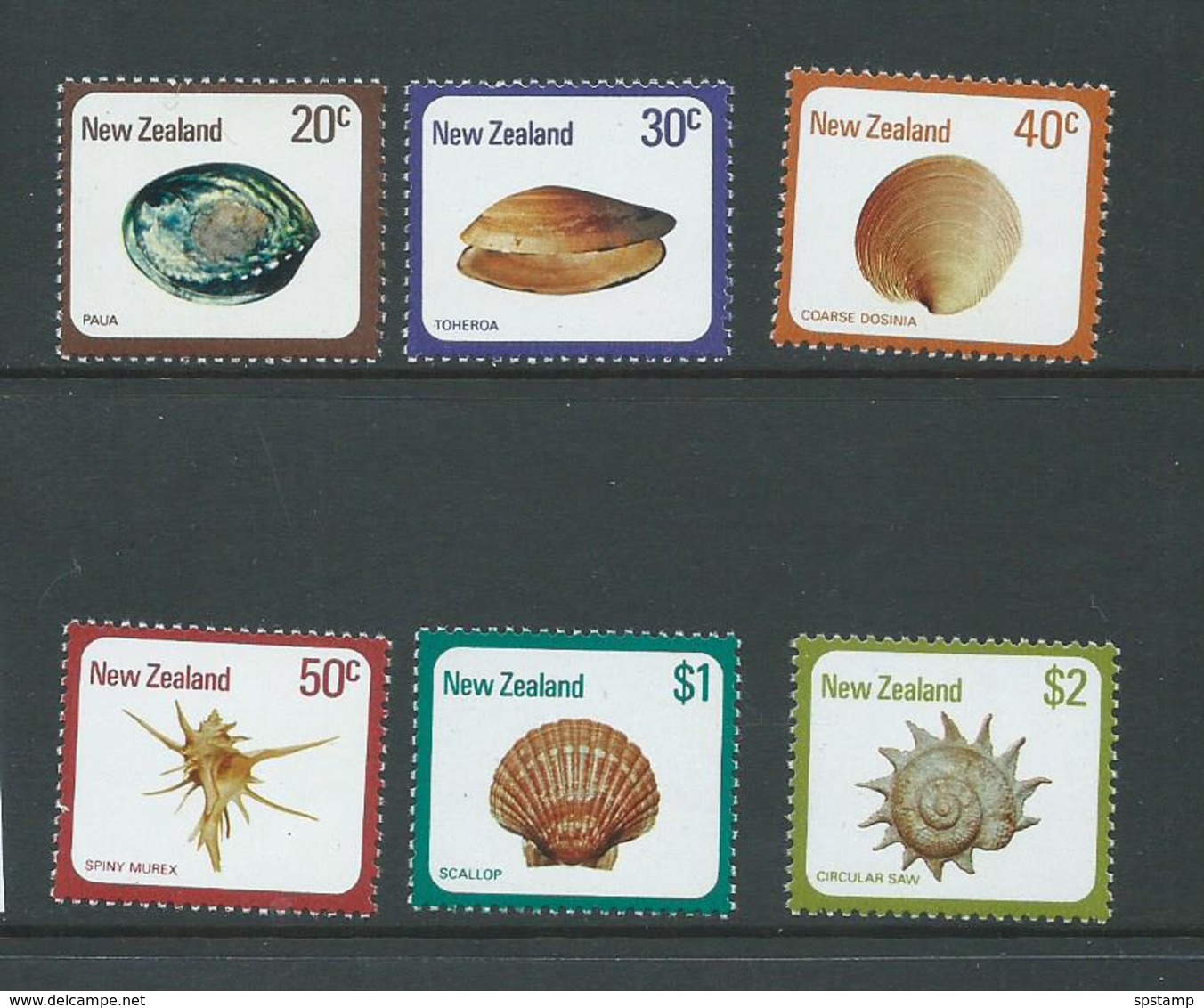 New Zealand 1978 - 79 Shells Set 6 MNH - Unused Stamps