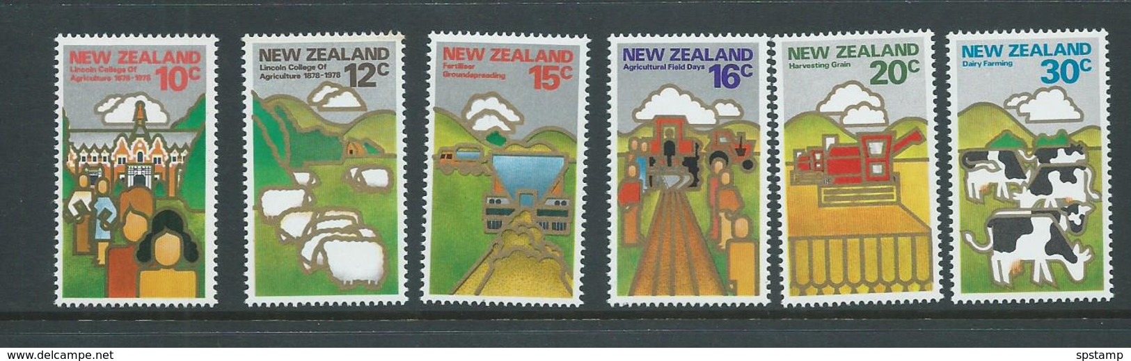 New Zealand 1978 Agriculture Set 6 MNH - Unused Stamps