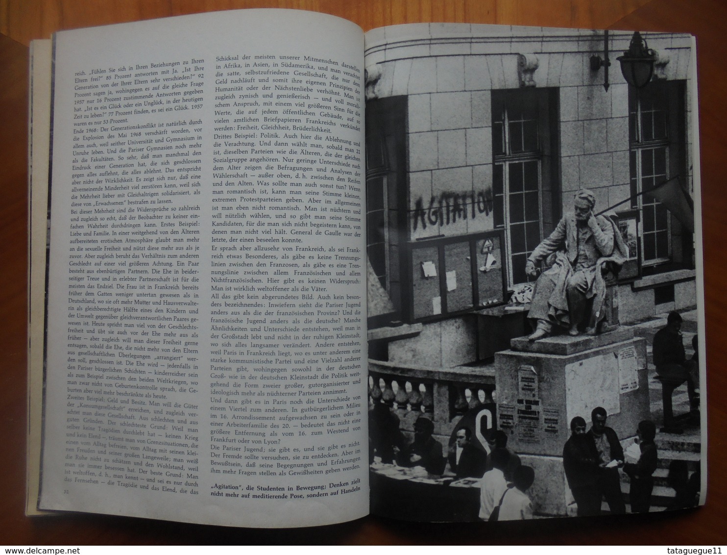 Ancien - Livre touristique MERIAN Paris 1969 (En allemand)