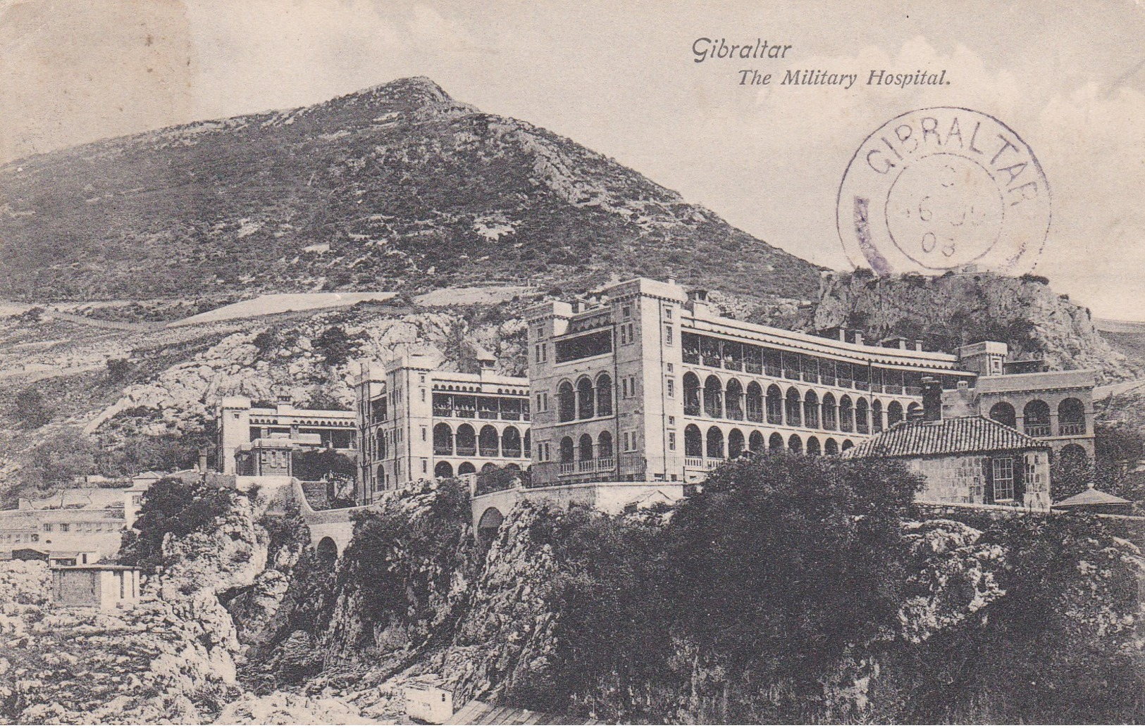 Small Post Card Of The Military Hospital,Gibraltar,K76. - Gibraltar