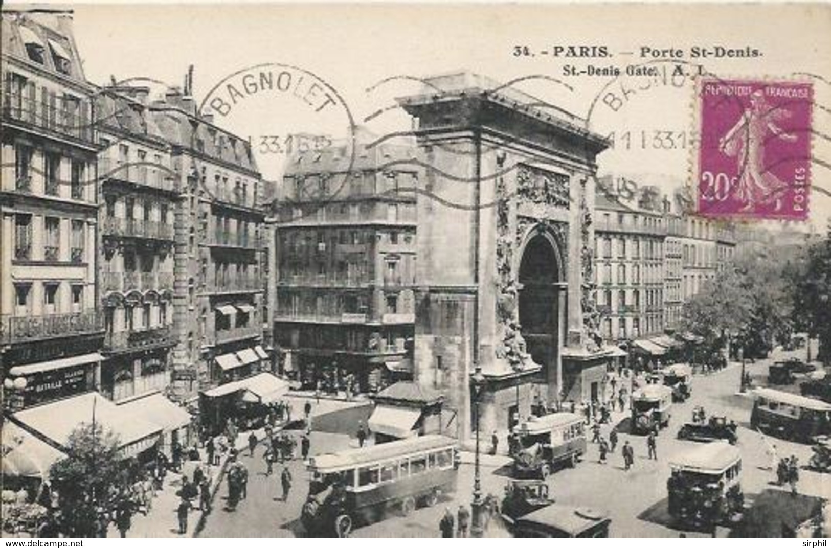 Carte Postale Ancienne De Paris La Porte Saint  Denis - Arrondissement: 10