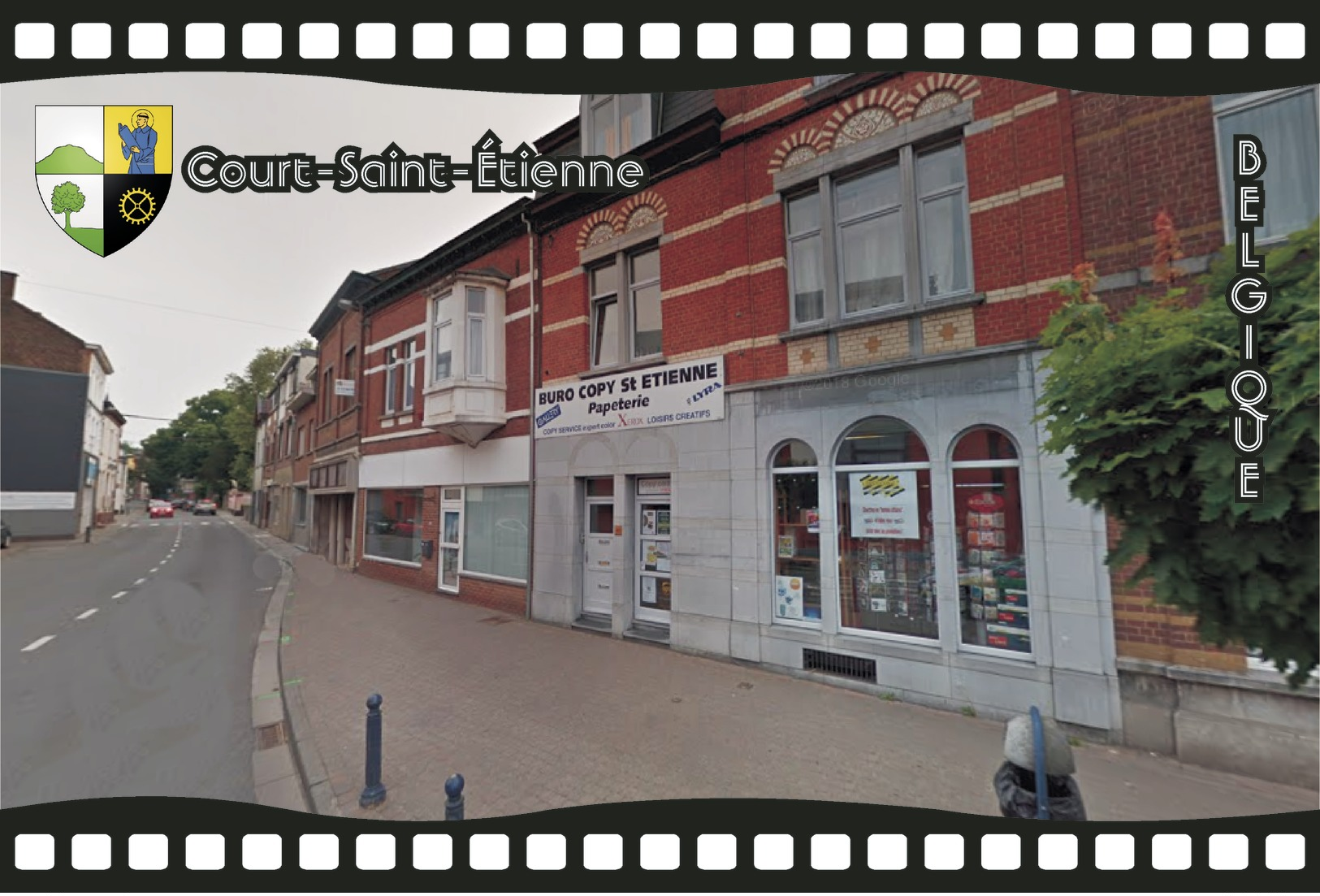 Postcard, REPRODUCTION, Municipalities Of Belgium, Streets Of Court-Saint-Étienne 26 - Cartes Géographiques