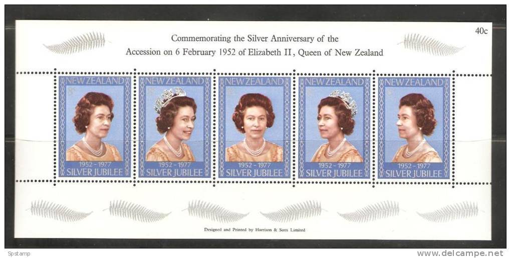 New Zealand 1977 QEII Accession Silver Jubilee Miniature Sheet MNH - Other & Unclassified