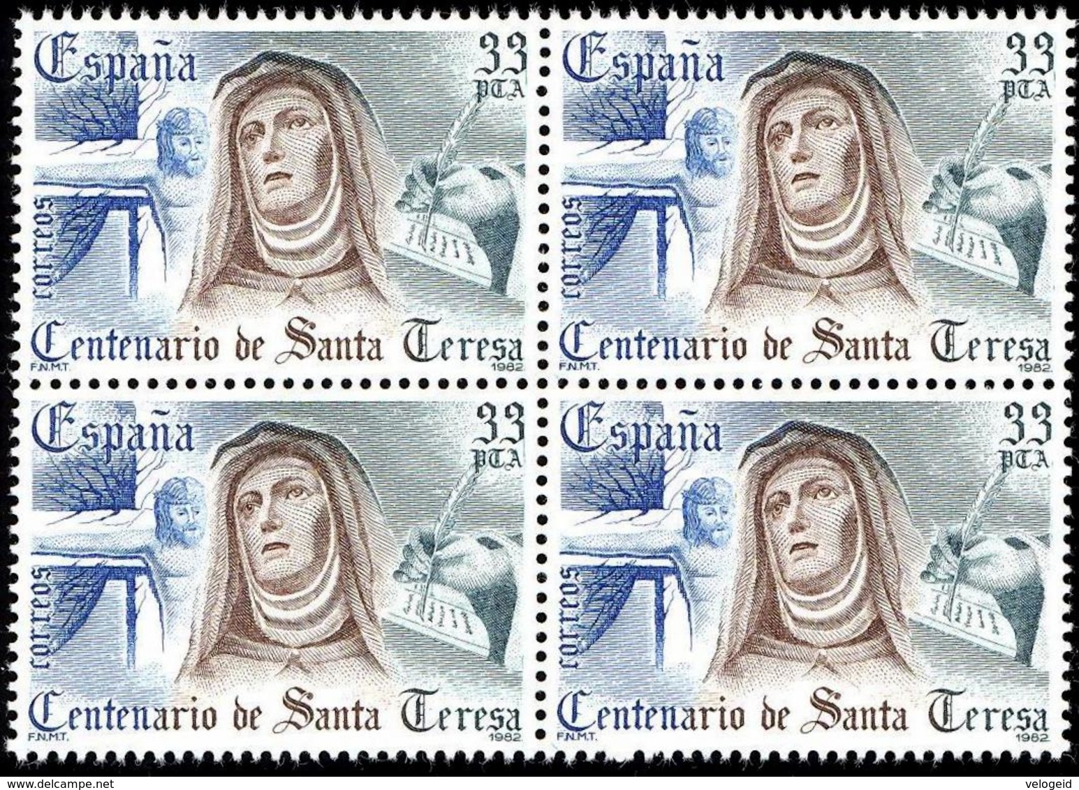 España. Spain. 1982. B4. IV Centenario De La Muerte De Santa Teresa De Avila - Nuevos