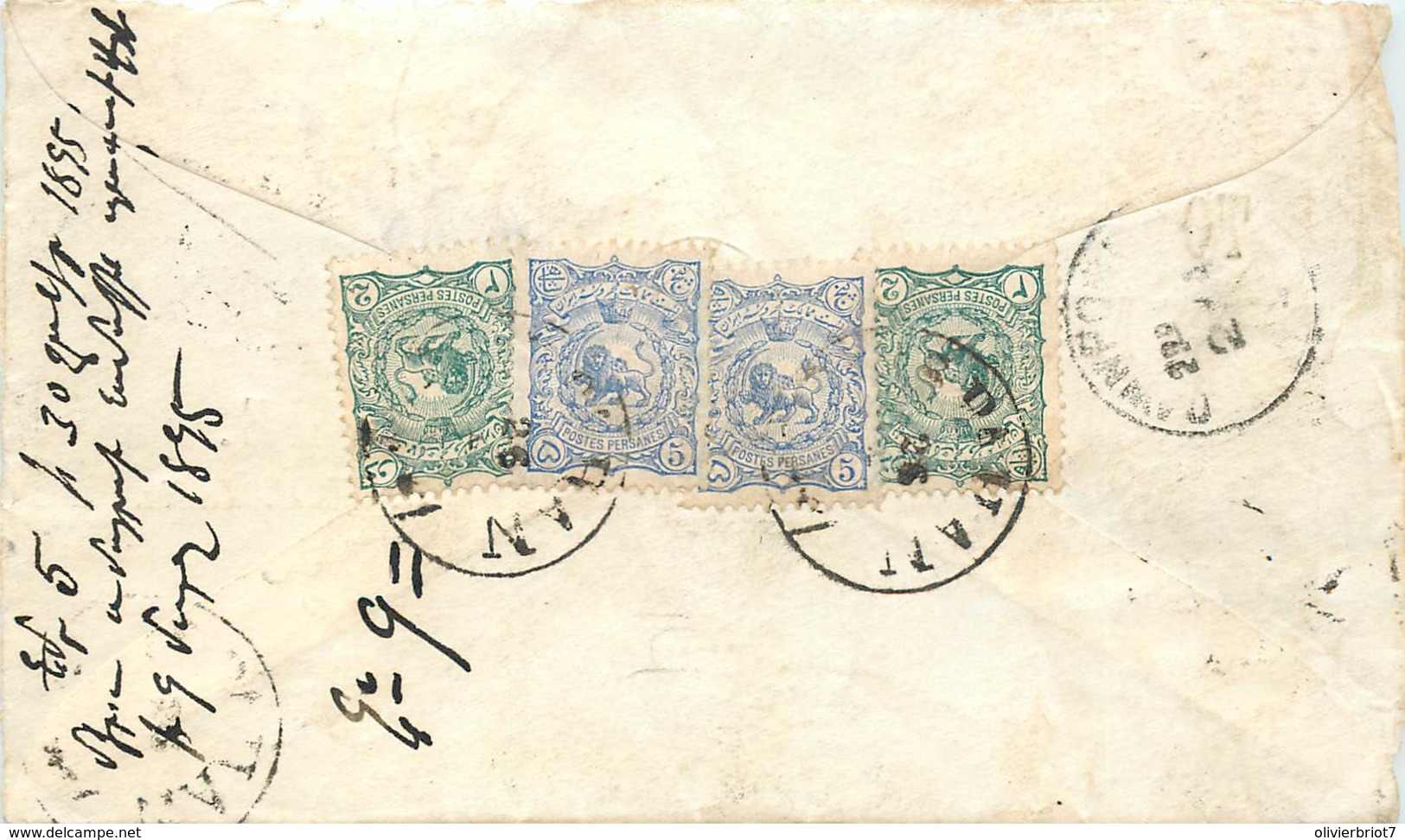 Afghanistan -Deux Dos De Lettres Timbrées 1893 Et 1895 - Afghanistan