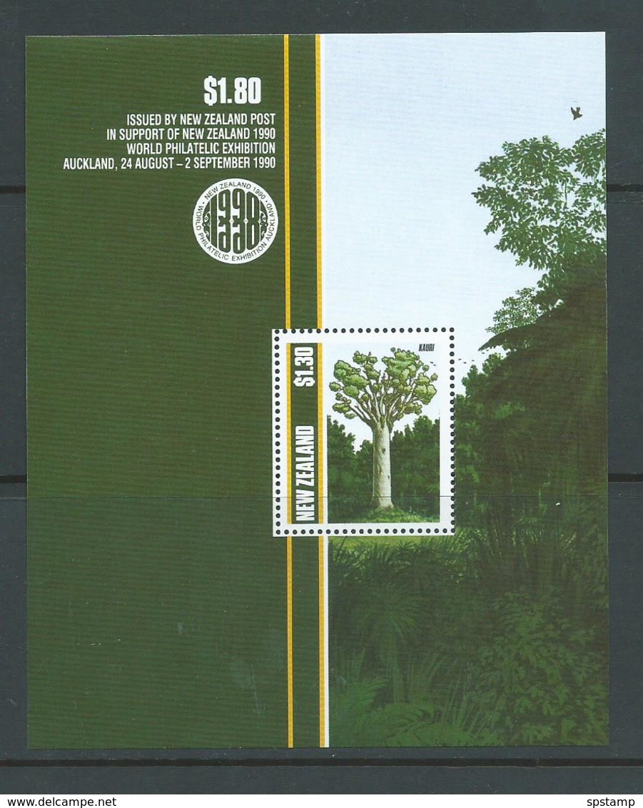 New Zealand 1989 Trees 1990 Stamp Exhibition Miniature Sheet MNH - Ongebruikt