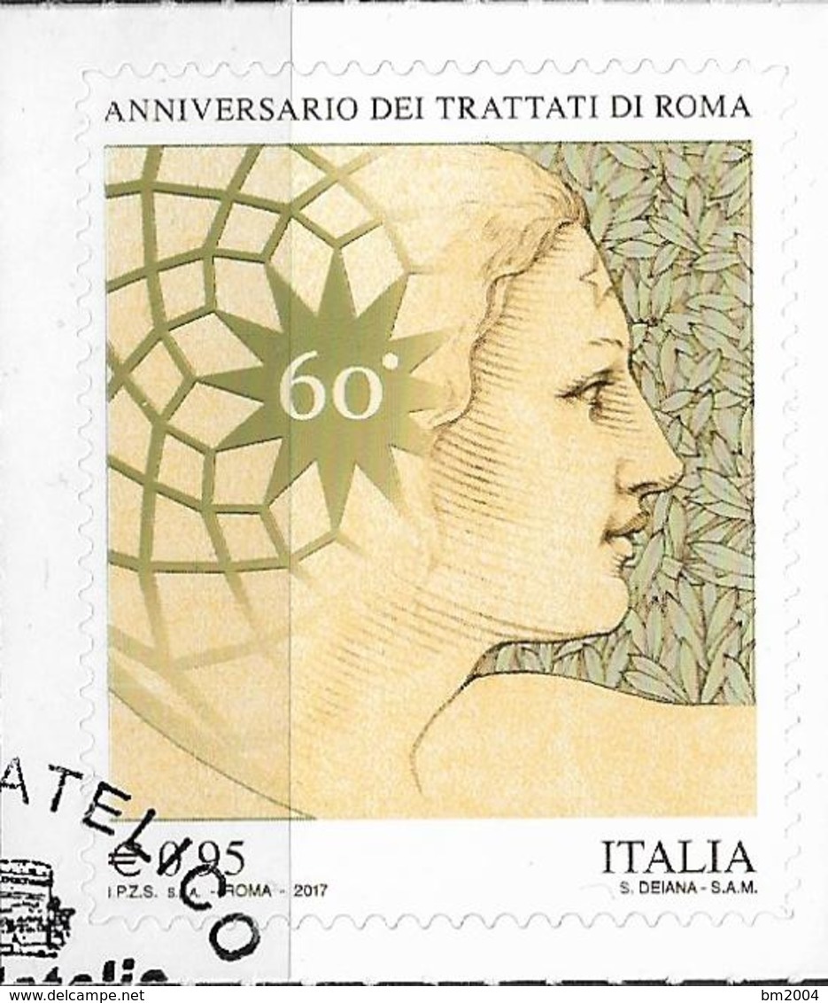 2017 Italien Mi.3973 Used    60 Jahre Römische Verträge. - 2011-20: Gebraucht