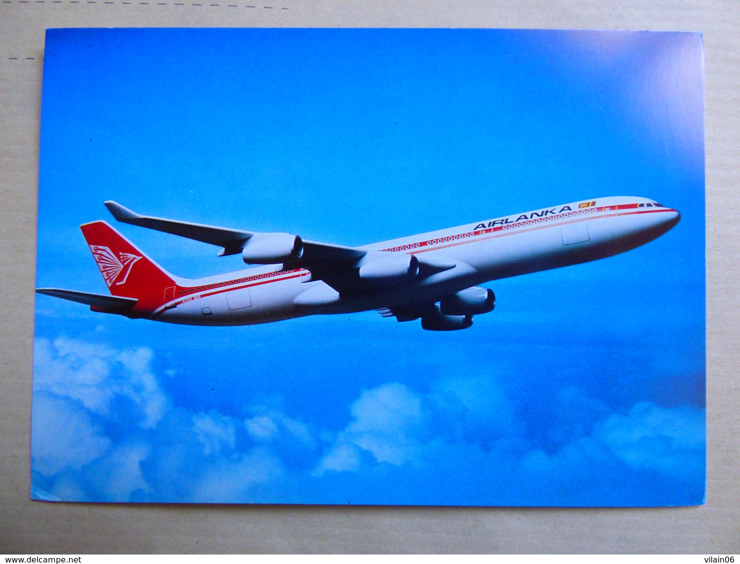 AIR LANKA  AIRBUS A 340    AIRLINE ISSUE / CARTE COMPAGNIE - 1946-....: Ere Moderne