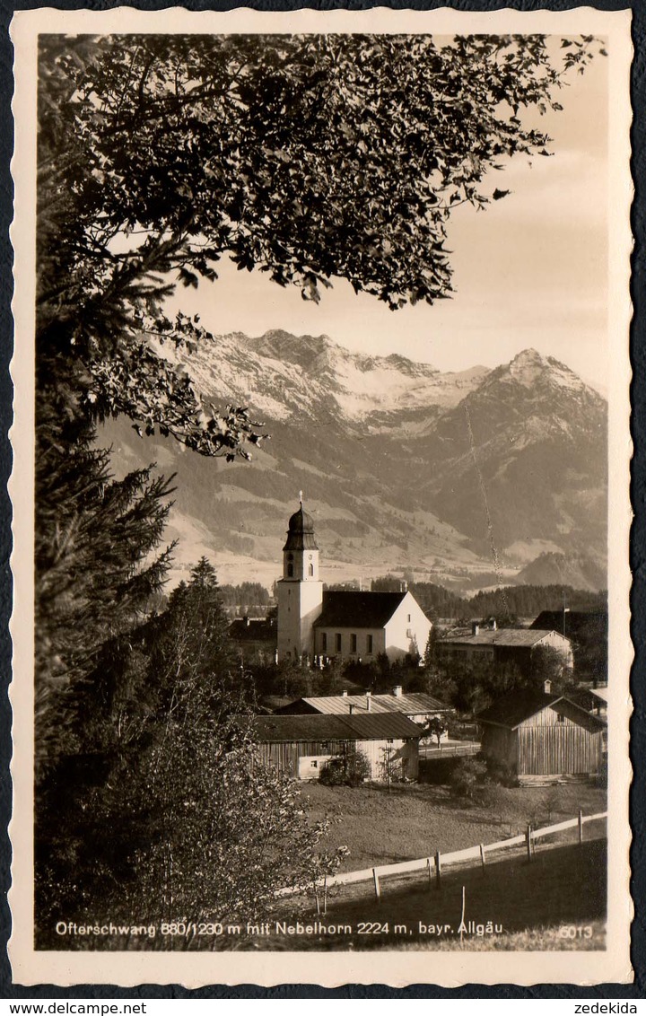 C4044 - Ofterschwang Mit Nebelhorn - Franz Milz - Kirche - Landpost Landpoststempel - Fischen