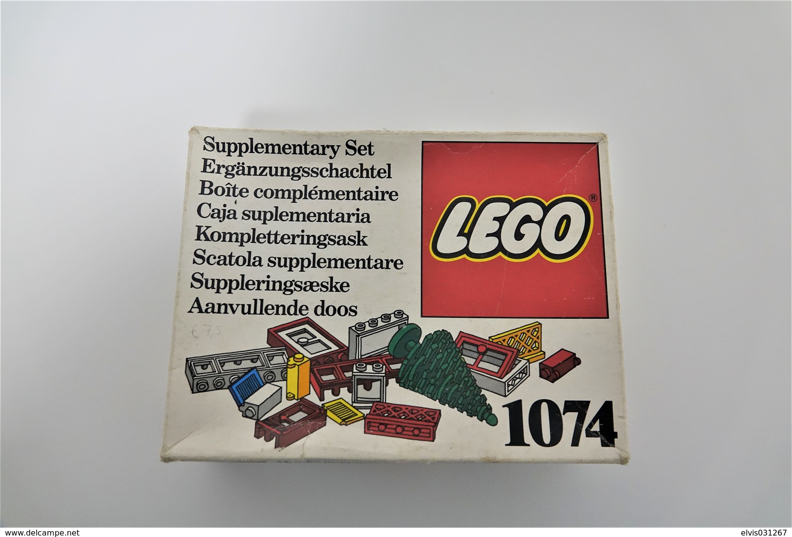 LEGO - 1074 Supplementary Box -very Rare - Original Box - Original Lego 1976 - Vintage - Catalogues