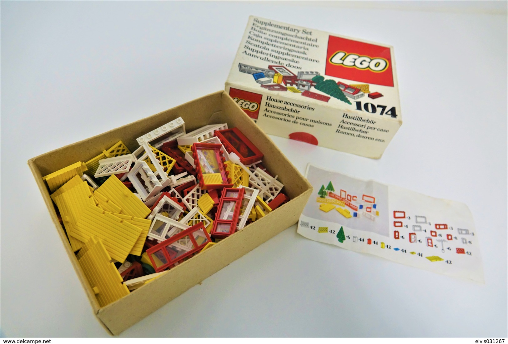 LEGO - 1074 Supplementary Box -very Rare - Original Box - Original Lego 1976 - Vintage - Catalogues
