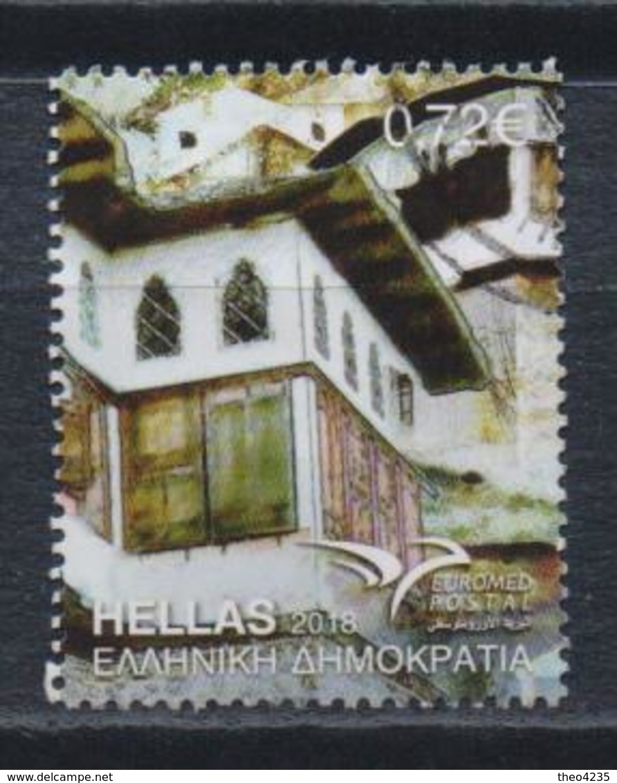 GREECE STAMPS 2018 MEDITERANEAN TRADITIONAL HOUSES(0,72 Euro)-  20/7/18-USED - Usados