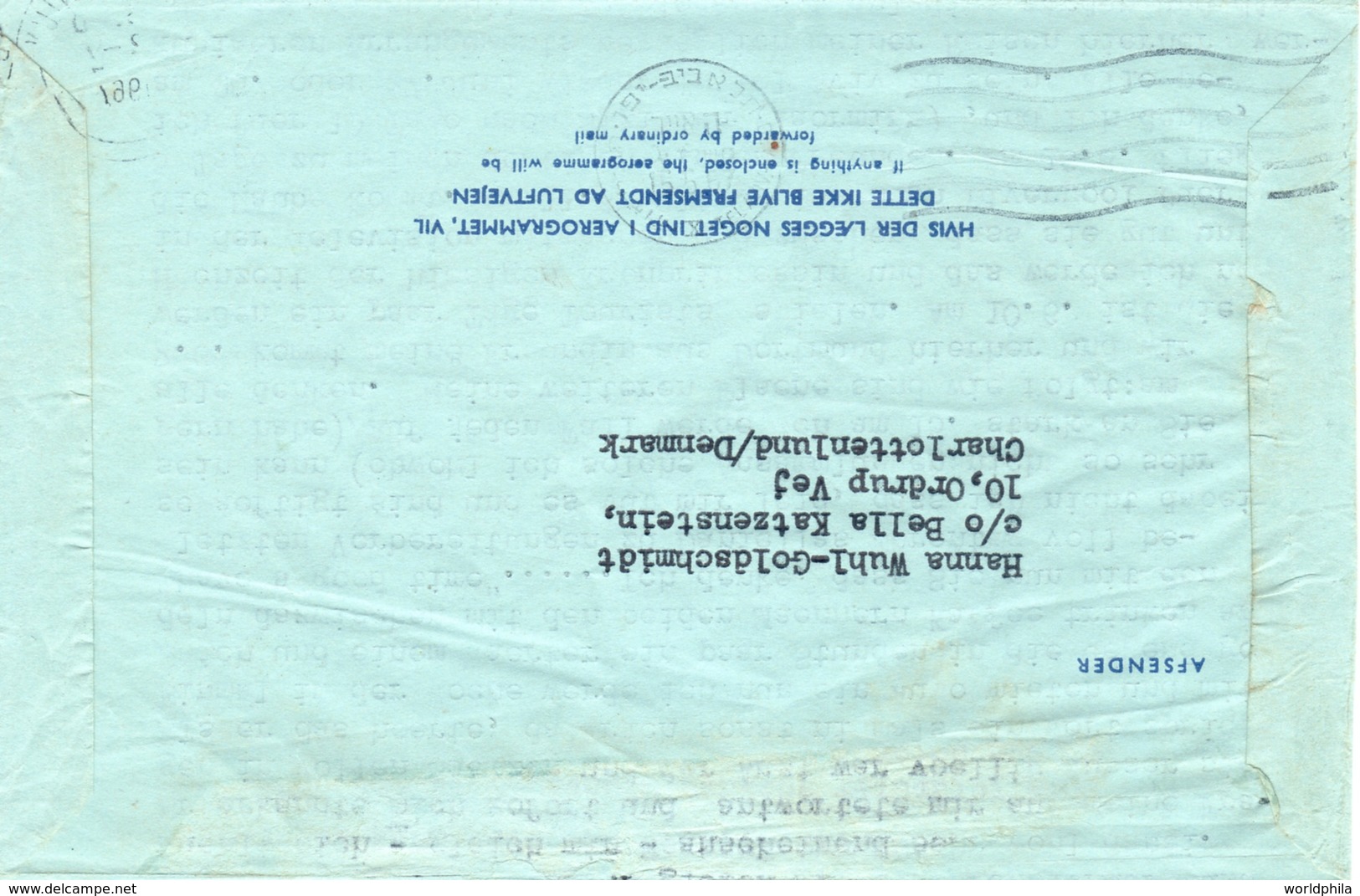 Danmark-Israel 1967 Mailed Air Letter / Aerogramme Michel#LF 19II - Ganzsachen