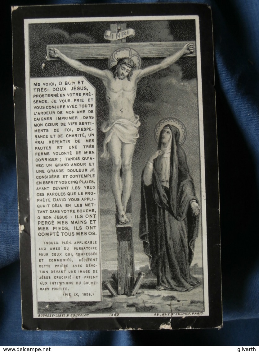 Faire Part De Décès  Gaston Casimir Dupuich Décédé à Sains En Gohelle Le 29/6/1910 à 28 Ans - L435 - Décès