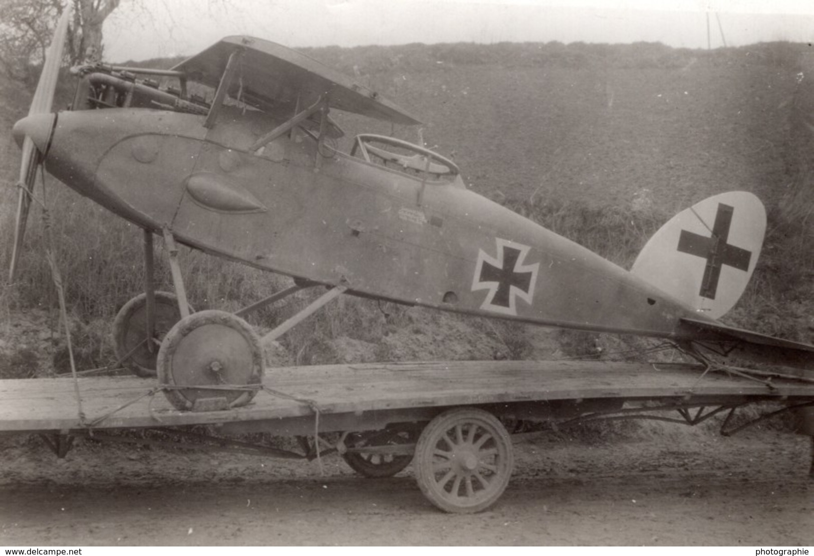 France WWI Aviation Militaire Monoplan Aile Haute Pfalz? Ancienne Photo 1914-1918 - Guerra, Militares