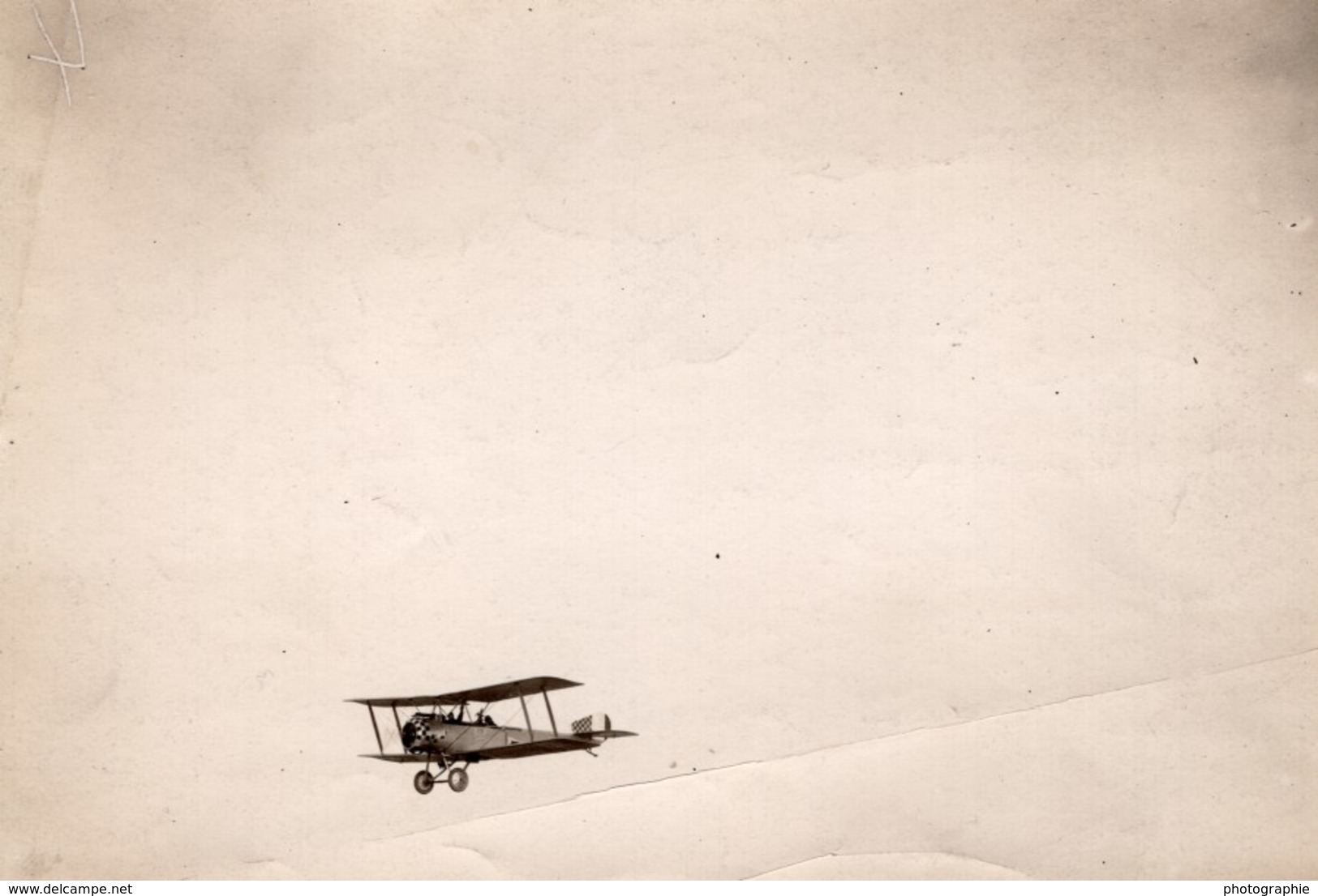 France WWI Aviation Militaire Biplan Nieuport Ou Sopwith? Ancienne Photo 1914-1918 - Krieg, Militär