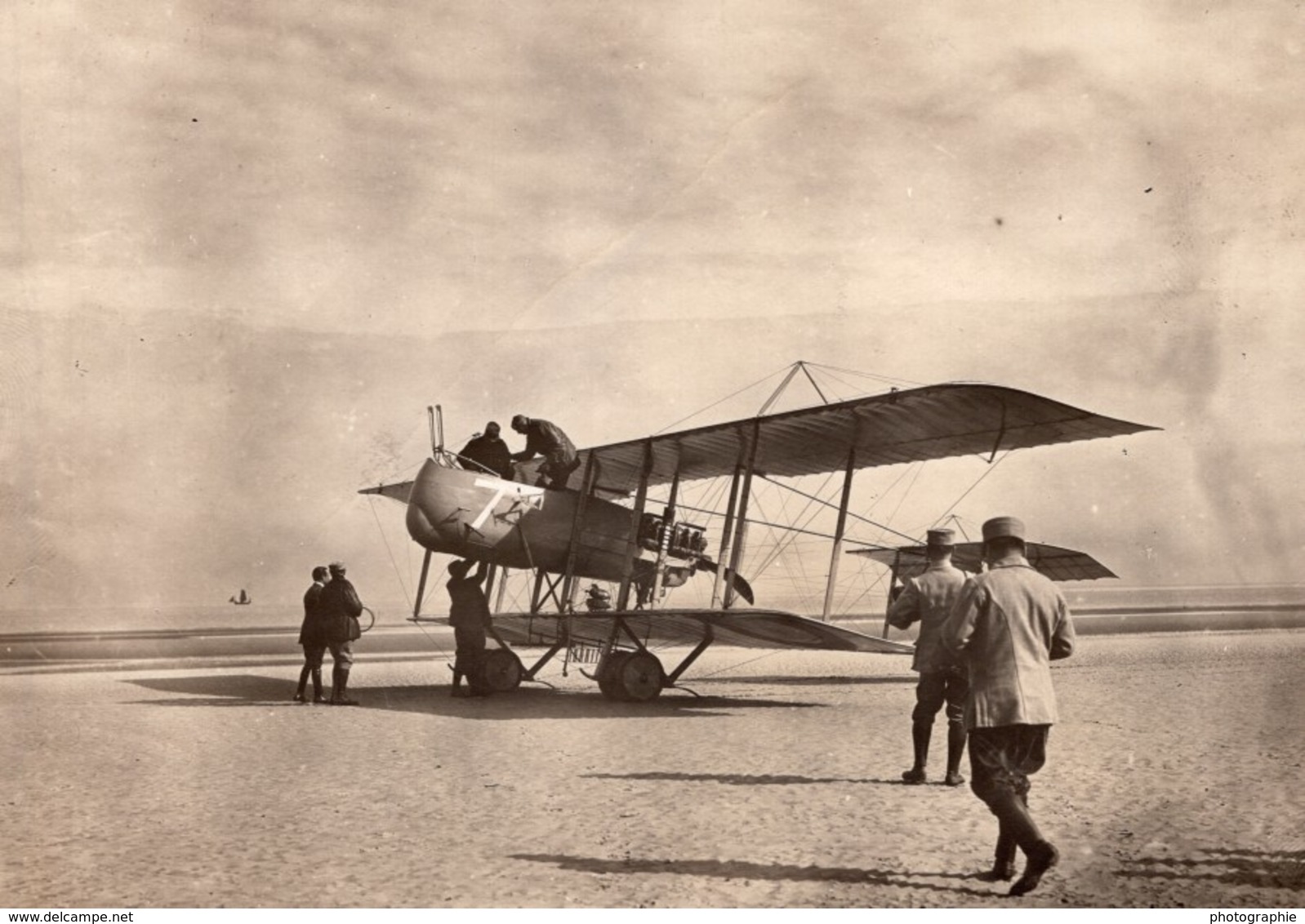 France WWI Aviation Militaire Biplan Farman Ou Voisin? Ancienne Photo 1914-1918 - War, Military