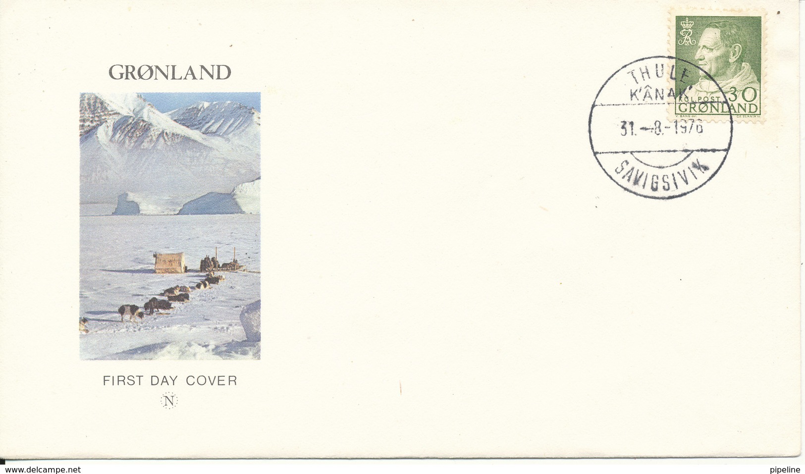 Greenland Cover Thule 31-8-1976 Savigsivik - Covers & Documents