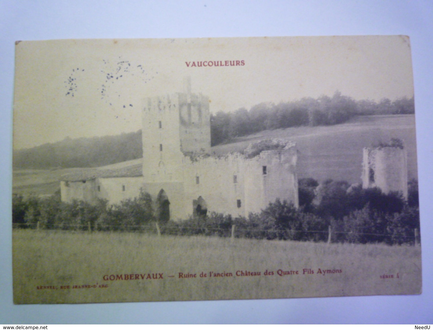 GP 2019 - 696  VAUCOULEURS  (Meuse)  :  GOMBERVAUX  -  Ruines De L'ancien Château Des 4 Fils AYMONS  1905   XXX - Other & Unclassified