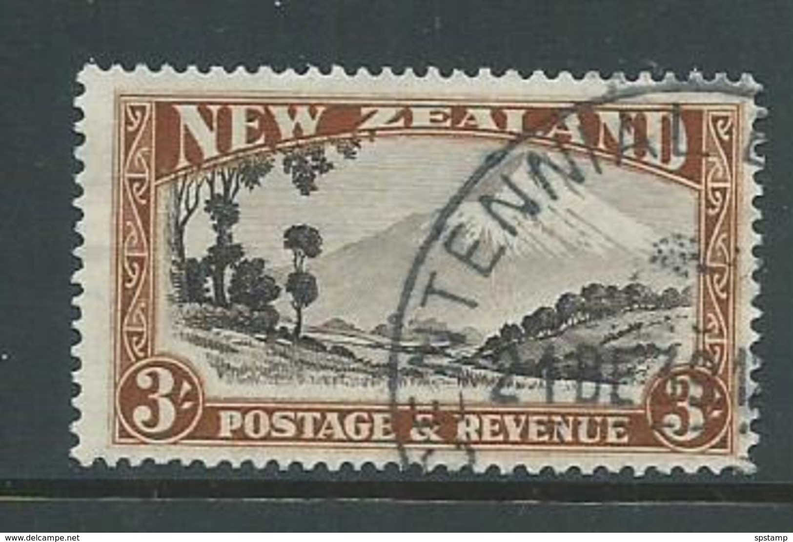 New Zealand 1935 3/- Mt Egmont FU - Used Stamps