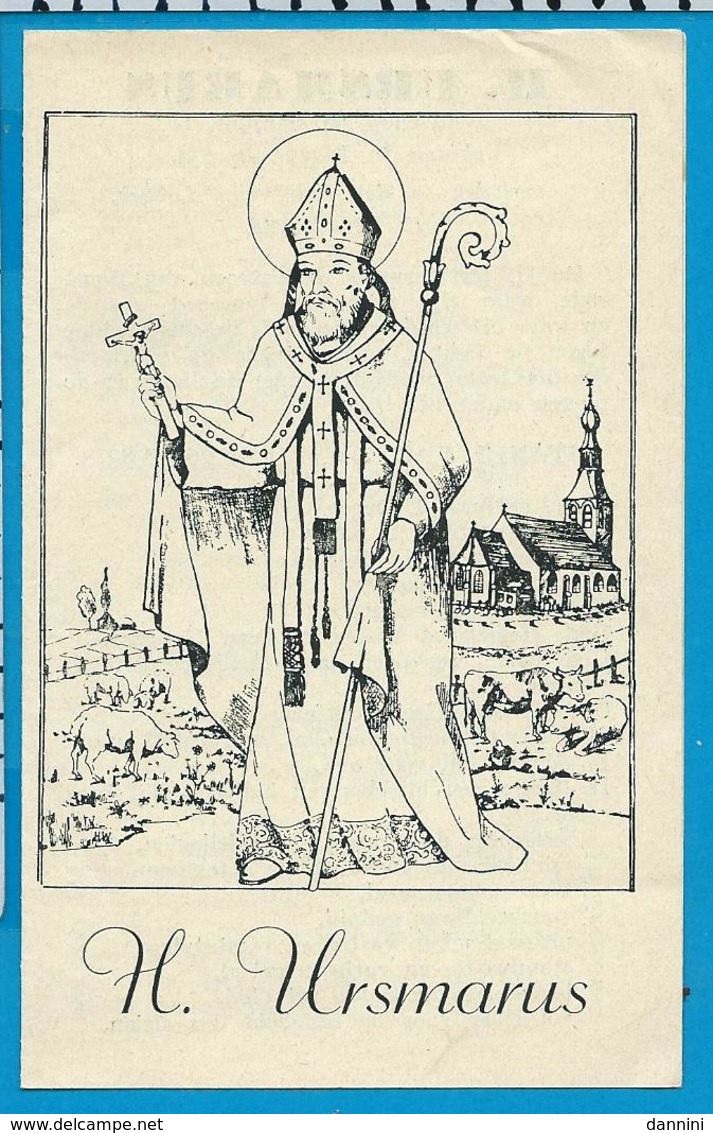 Holycard   Litanie    St. Usmarus    Baasrode   1841 - Images Religieuses