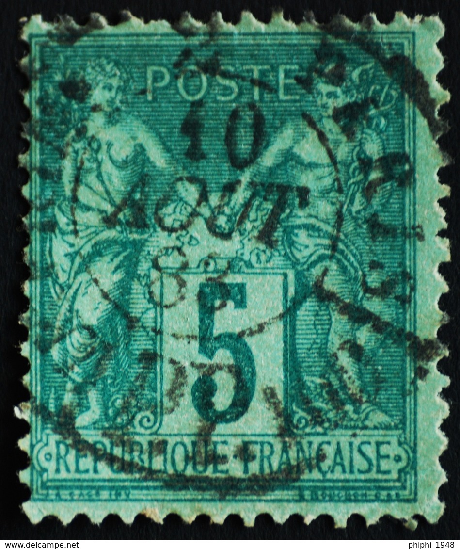 -Sage N°75 Type Ll. O PARIS-JOURNAUX 10 Aôut 1883.( Bur 100 ) - 1876-1898 Sage (Type II)