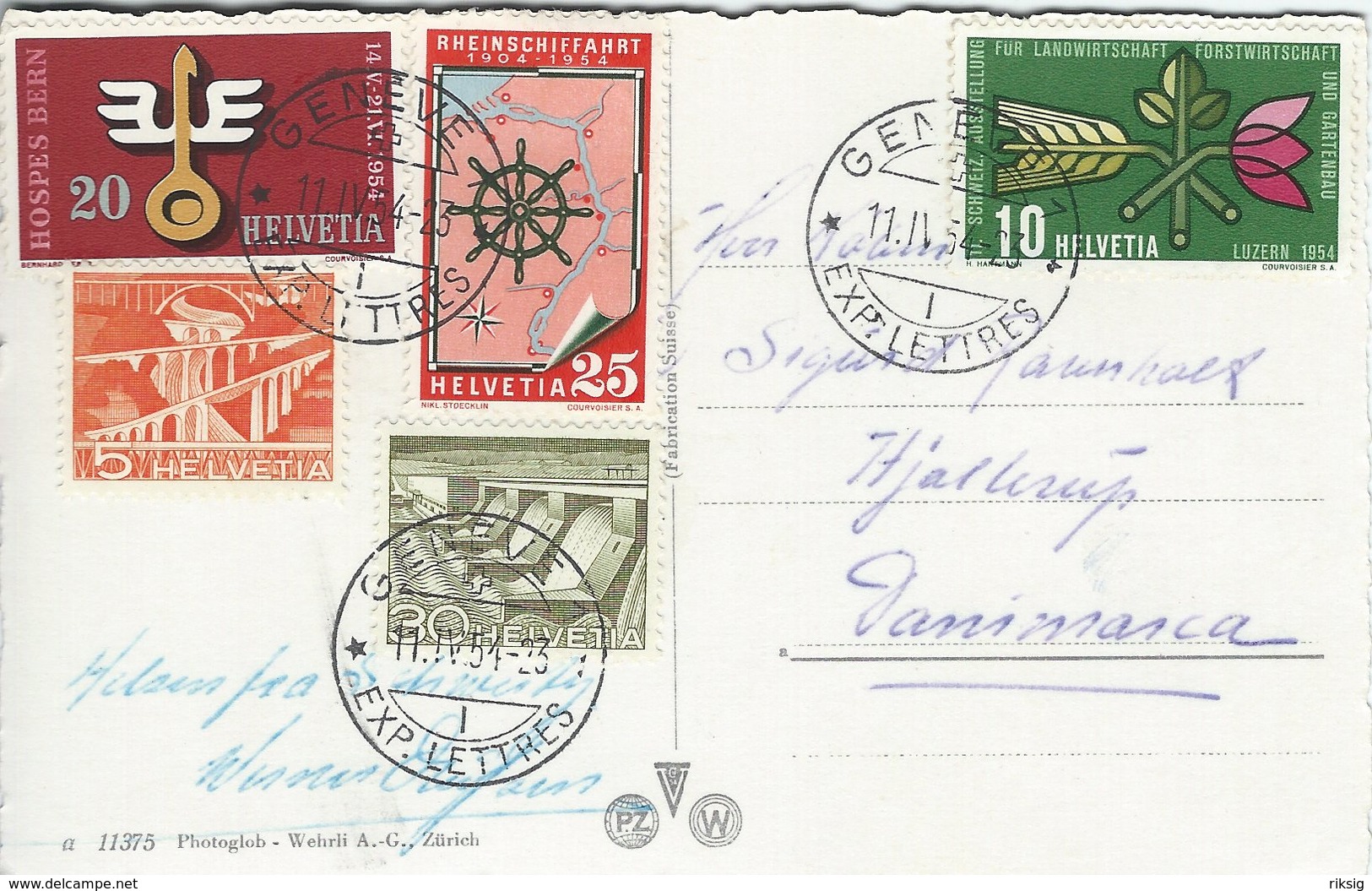 Switzerland. Otten - Sent To Denmark 1954. S-3713 - Sent