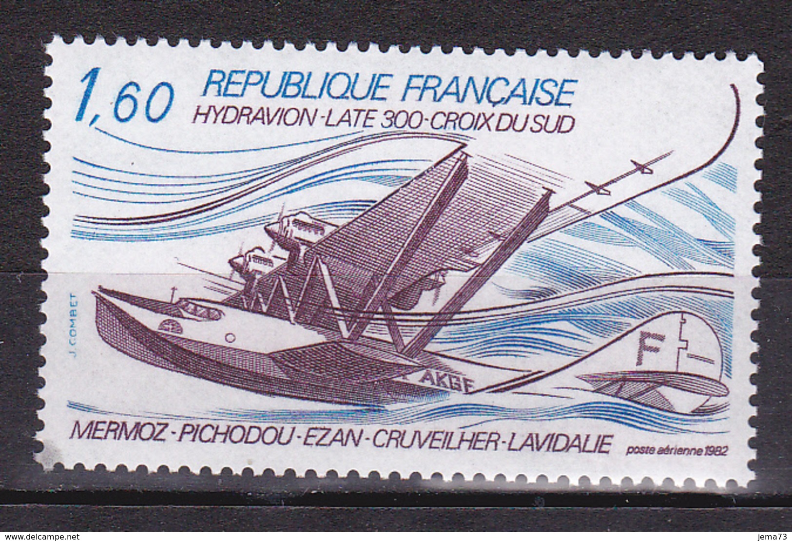 N° 56 Poste Aérienne:  Hydravion Laté " Croix Du Sud " Timbre Neuf Sans Charnière - 1960-.... Nuovi