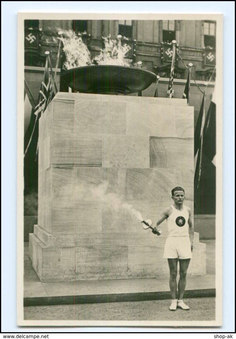 XX002149/ Olympiade 1936 Berlin Fackelläufer Foto AK - Olympische Spiele