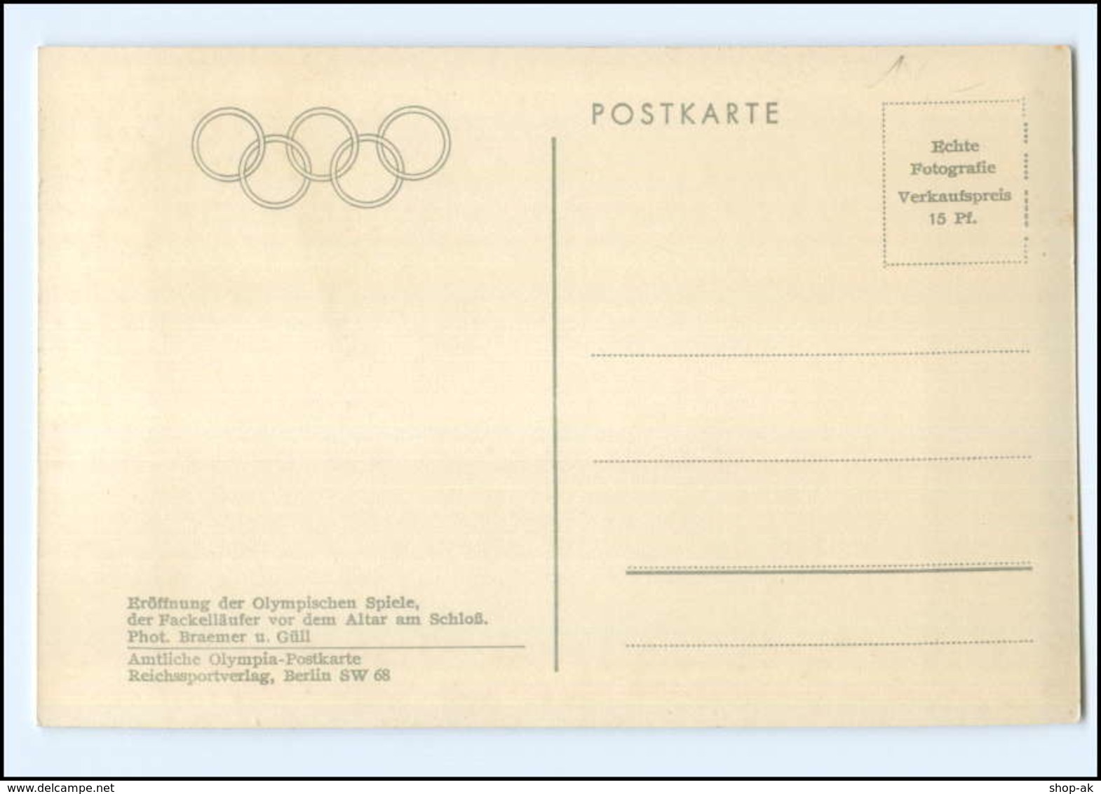 XX002149/ Olympiade 1936 Berlin Fackelläufer Foto AK - Olympische Spiele