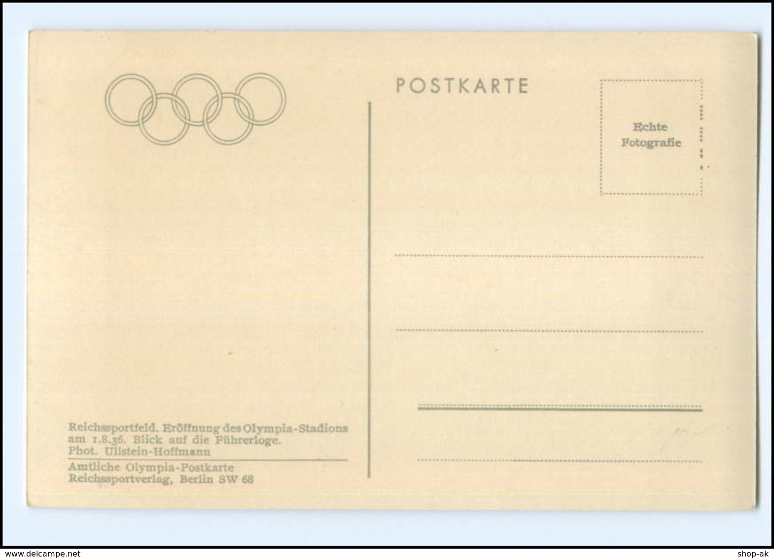 XX002148/ Olympiade 1936 Berlin Eröffnung Des Olympia-Stadions Foto AK - Olympische Spiele