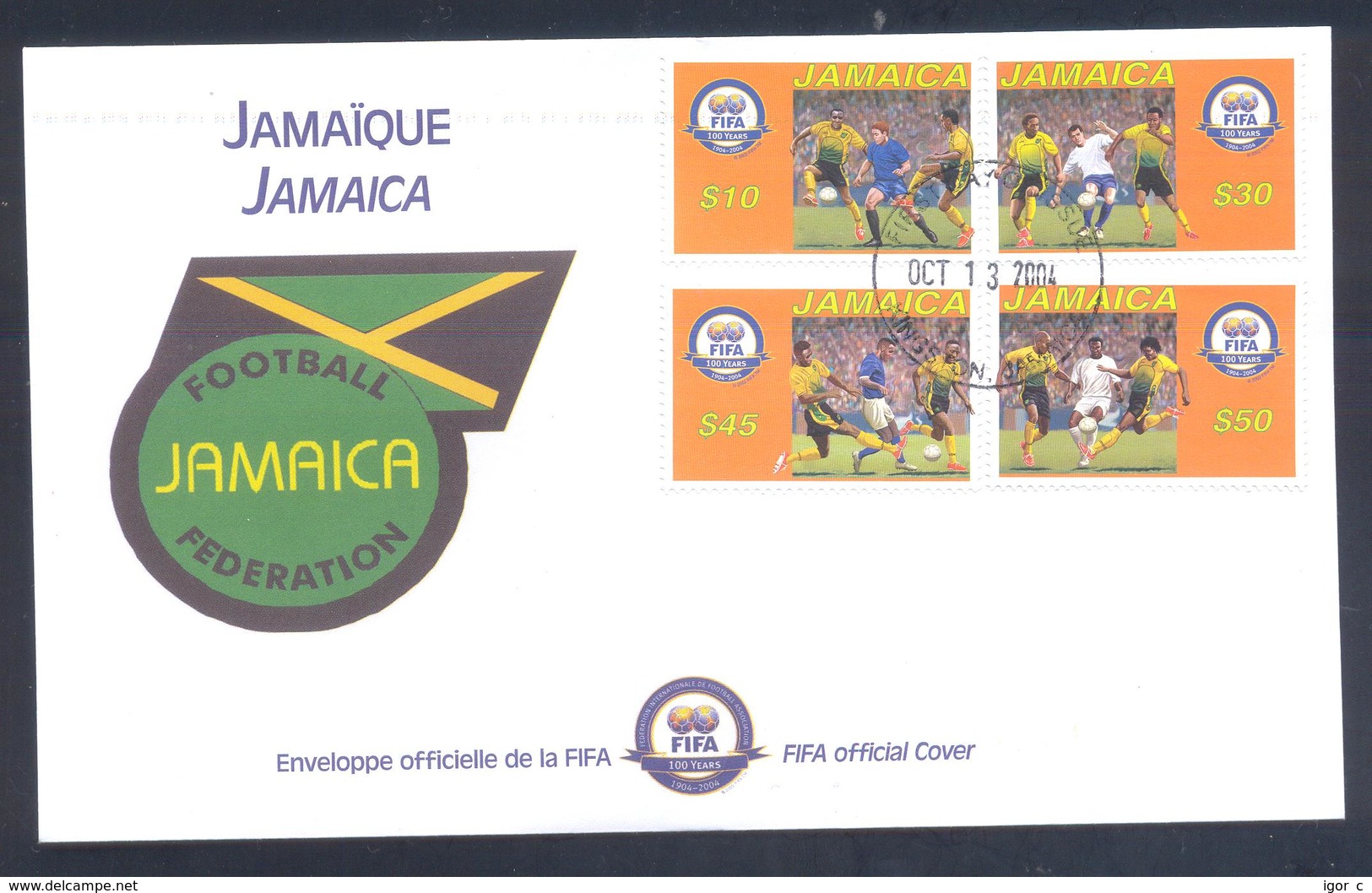 Jamaica 2004 Cover: Football Fussball Soccer Calcio; Jamaica Football Federation - Sonstige & Ohne Zuordnung