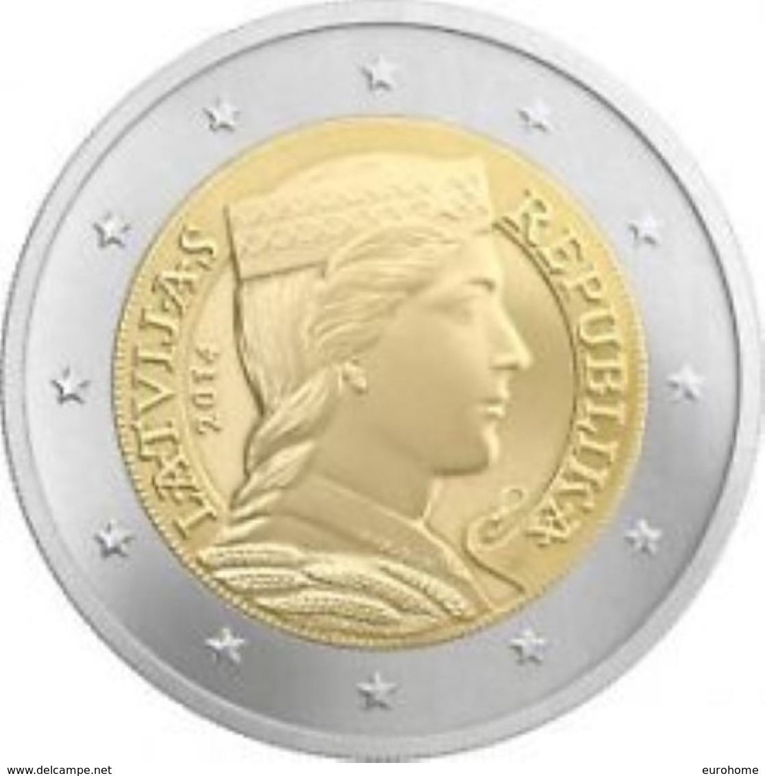 Letland 2019    2 Euro  Zeer Zeldzaam  UNC Uit De BU   UNC Du Coffret    7.000 Ex !!!  !! - Lettonie