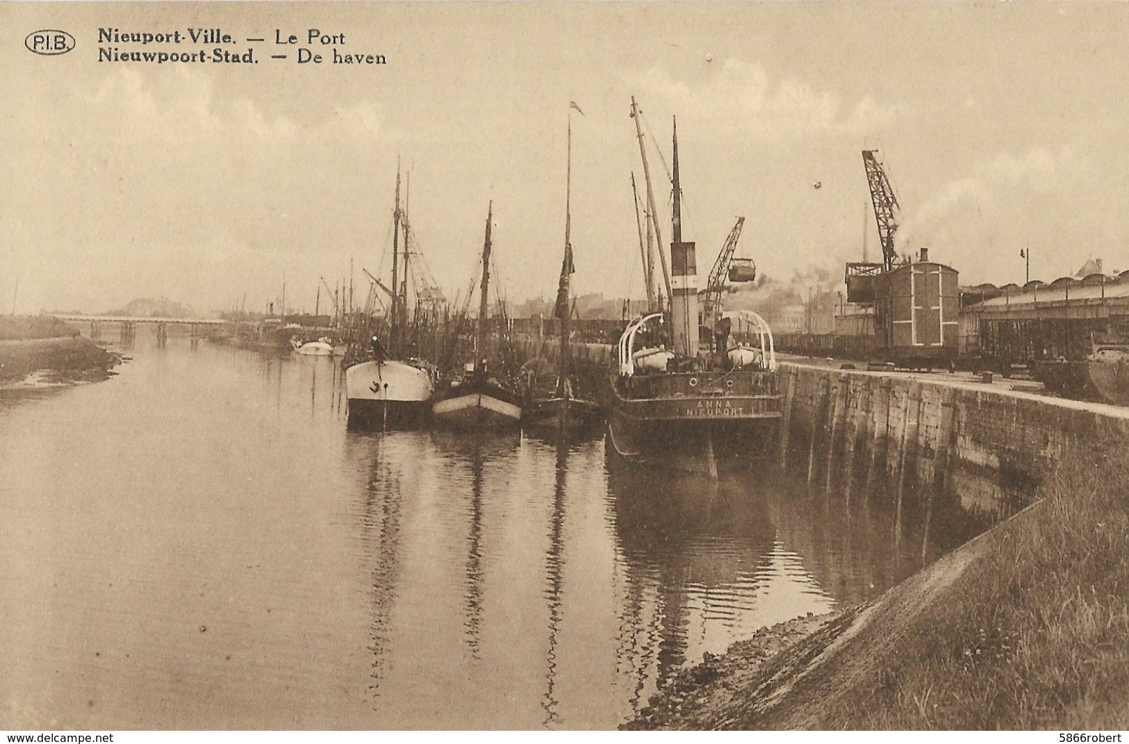 CARTE POSTALE ORIGINALE ANCIENNE : NIEUPORT VILLE LE PORT  ANIMEE BELGIQUE - Nieuwpoort