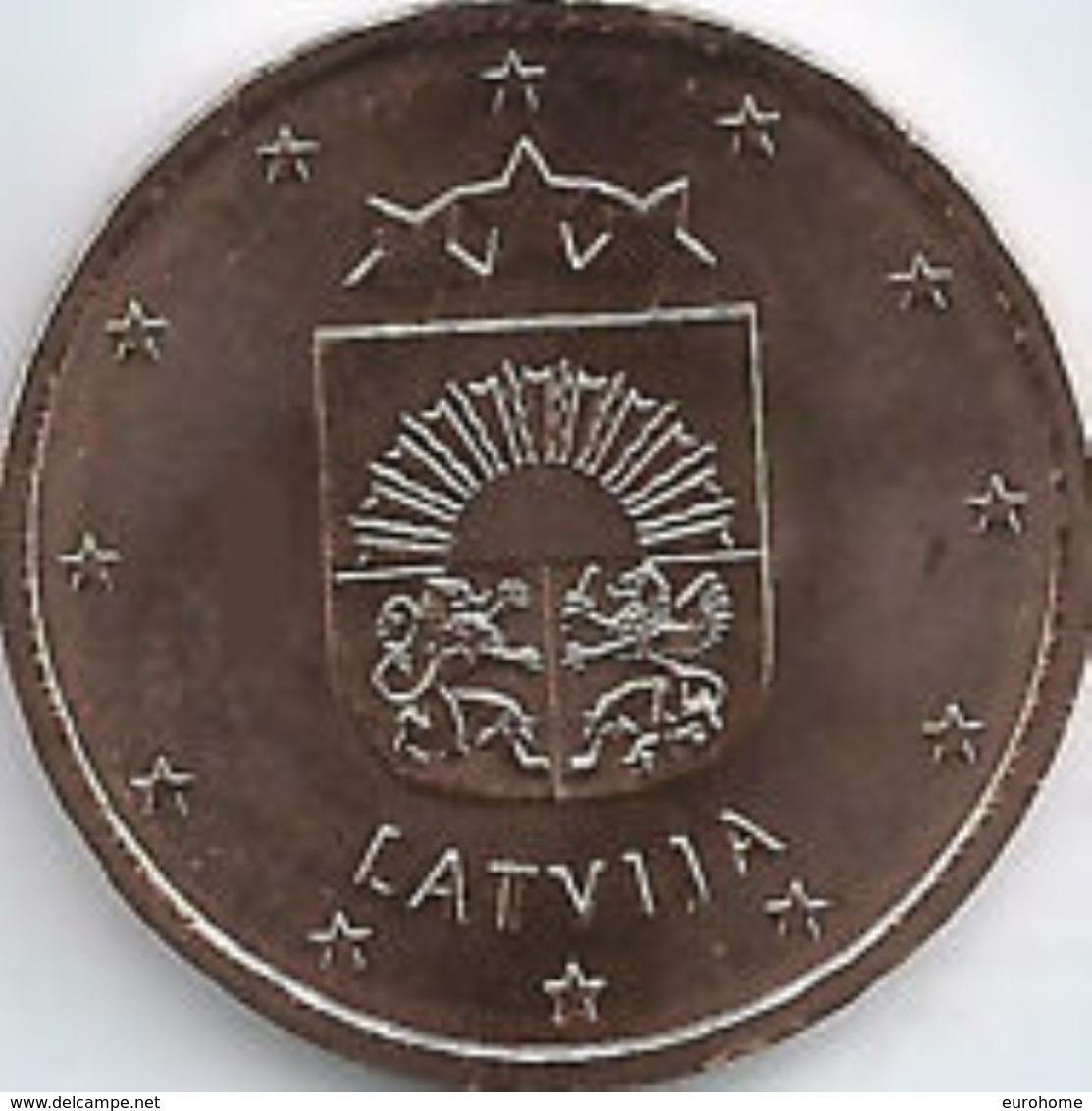Letland 2019  1 Cent   ZEER Zeldzaam - Extreme Rare  UNC Uit De BU -du Coffret  7.000 Ex !! - Lettonie