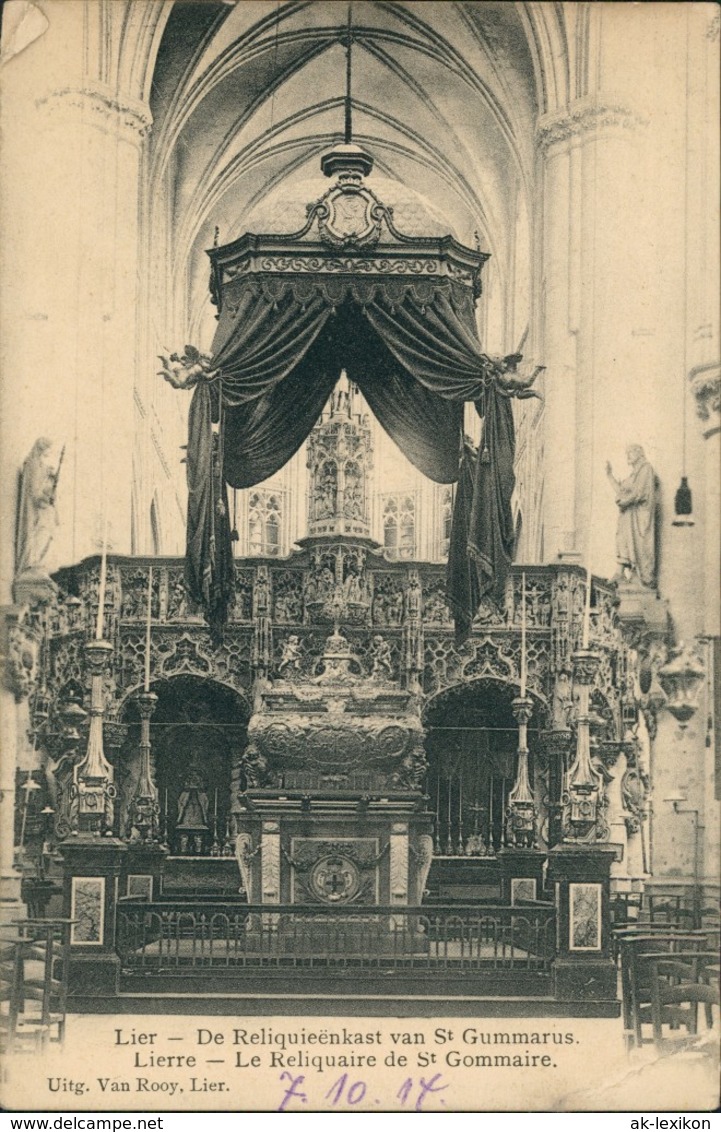 Lier Lierre Le Reliquaire De St. Gommaire/Altar Innenansicht Kirche 1916 - Autres & Non Classés