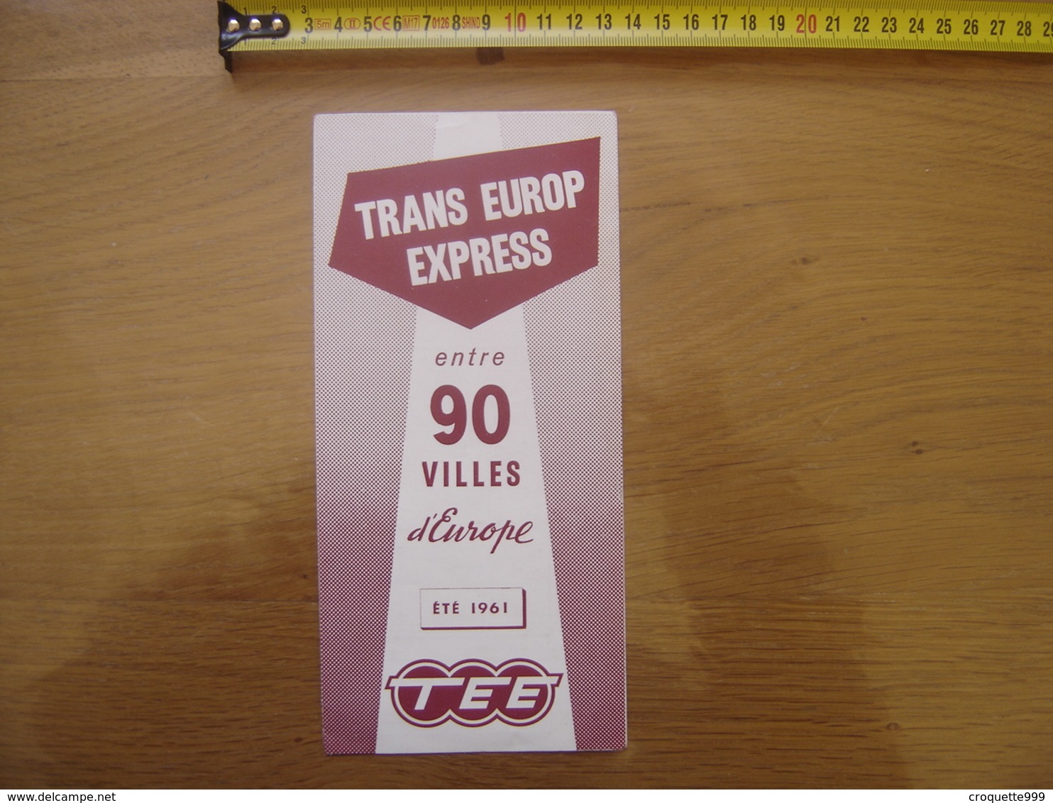 1961 Dépliant Guide Brochure Touristique SNCF Trans Europ Express ENTRE 90 VILLES D'EUROPE - Cuadernillos Turísticos