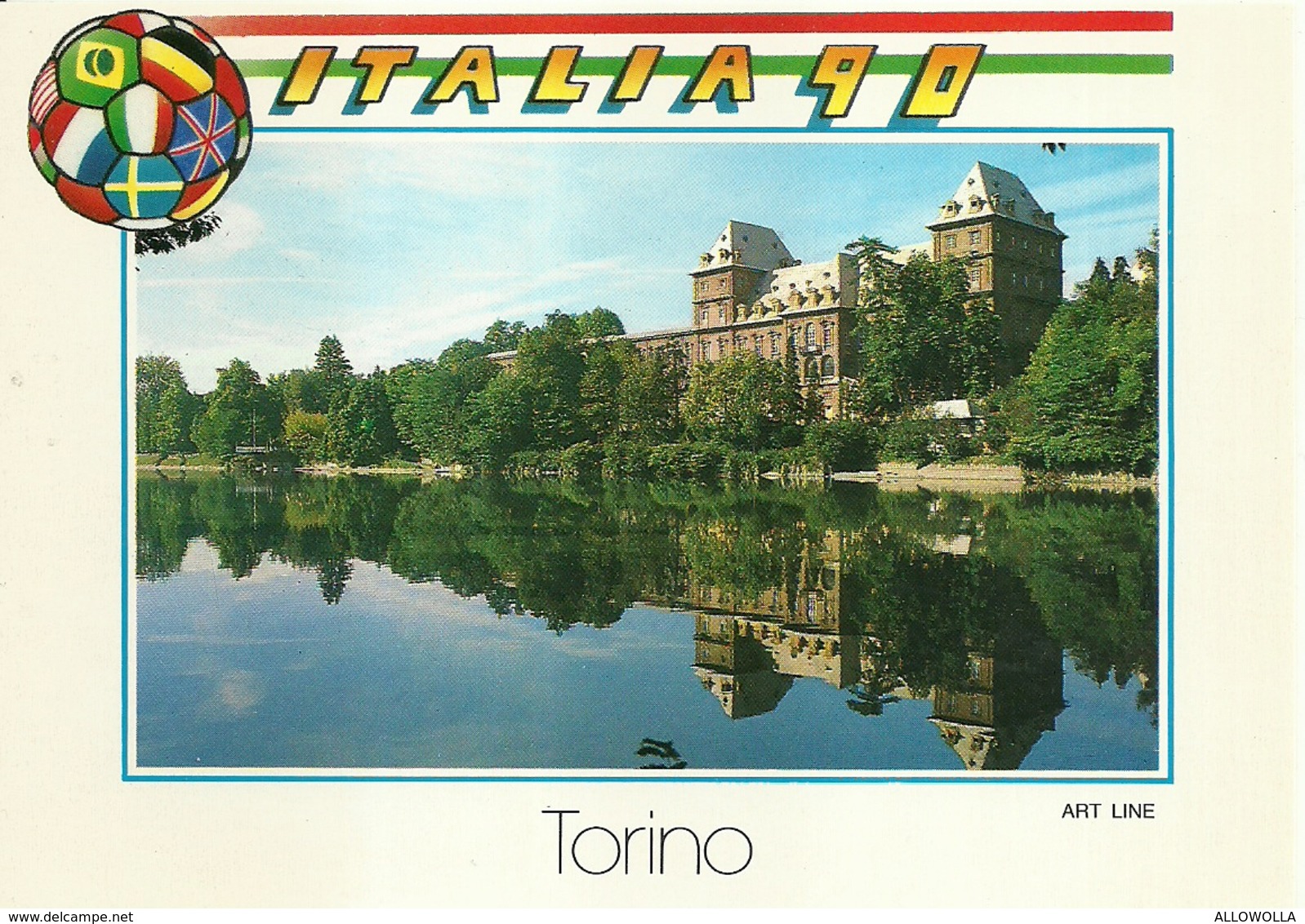 3077 " ITALIA 90 -SERIE DI 8 CARTOLINE DI TORINO-VARIE " CARTOLINA POSTALE ORIGINALE NON SPEDITA