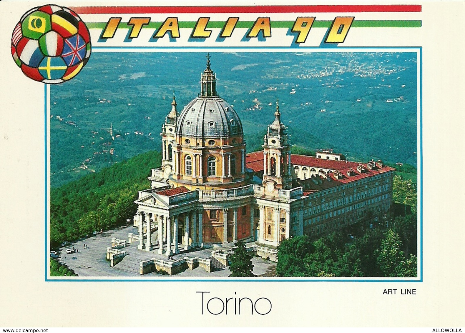 3077 " ITALIA 90 -SERIE DI 8 CARTOLINE DI TORINO-VARIE " CARTOLINA POSTALE ORIGINALE NON SPEDITA