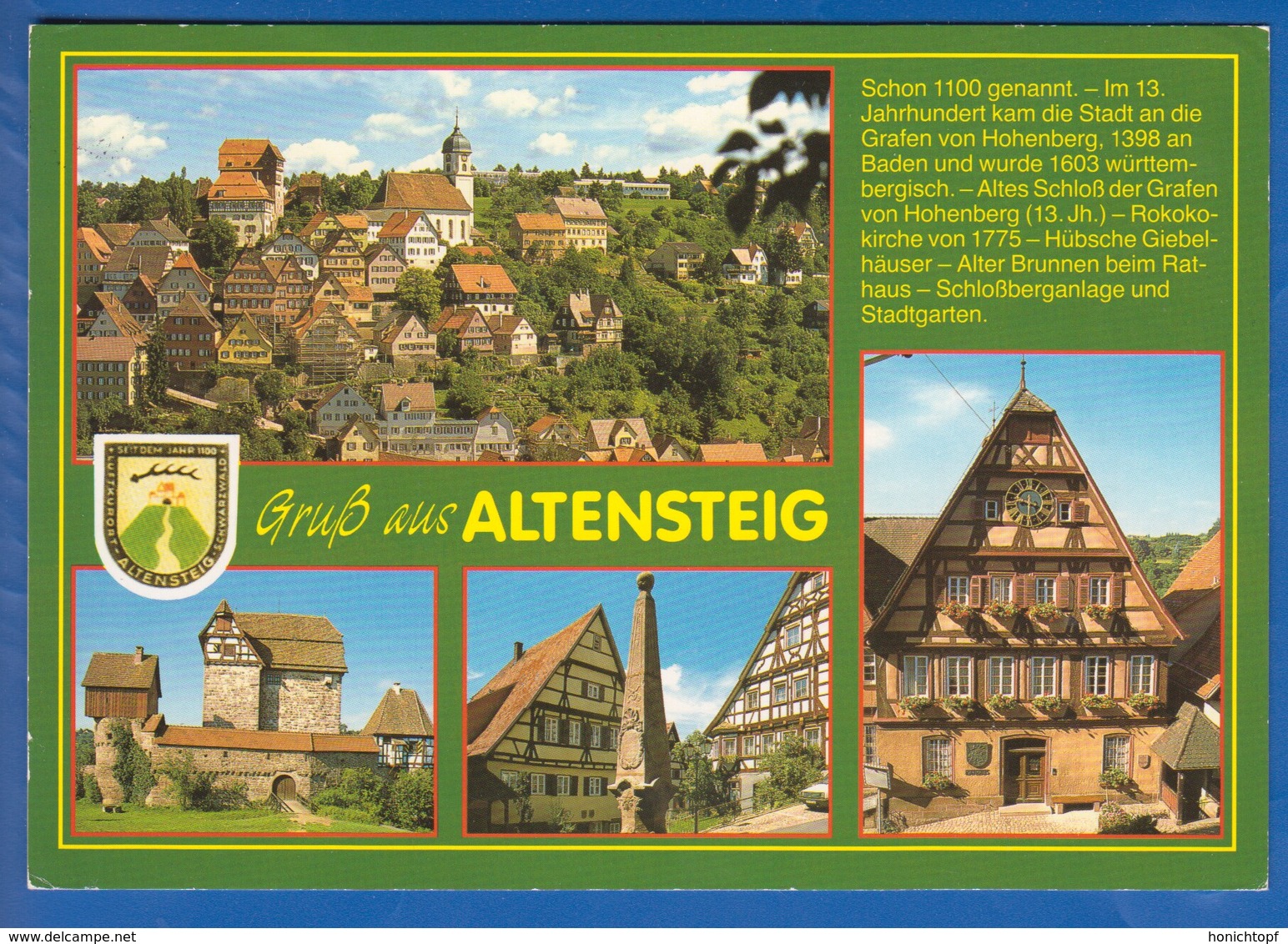 Deutschland; Altensteig Württ.; Multibildkarte - Altensteig