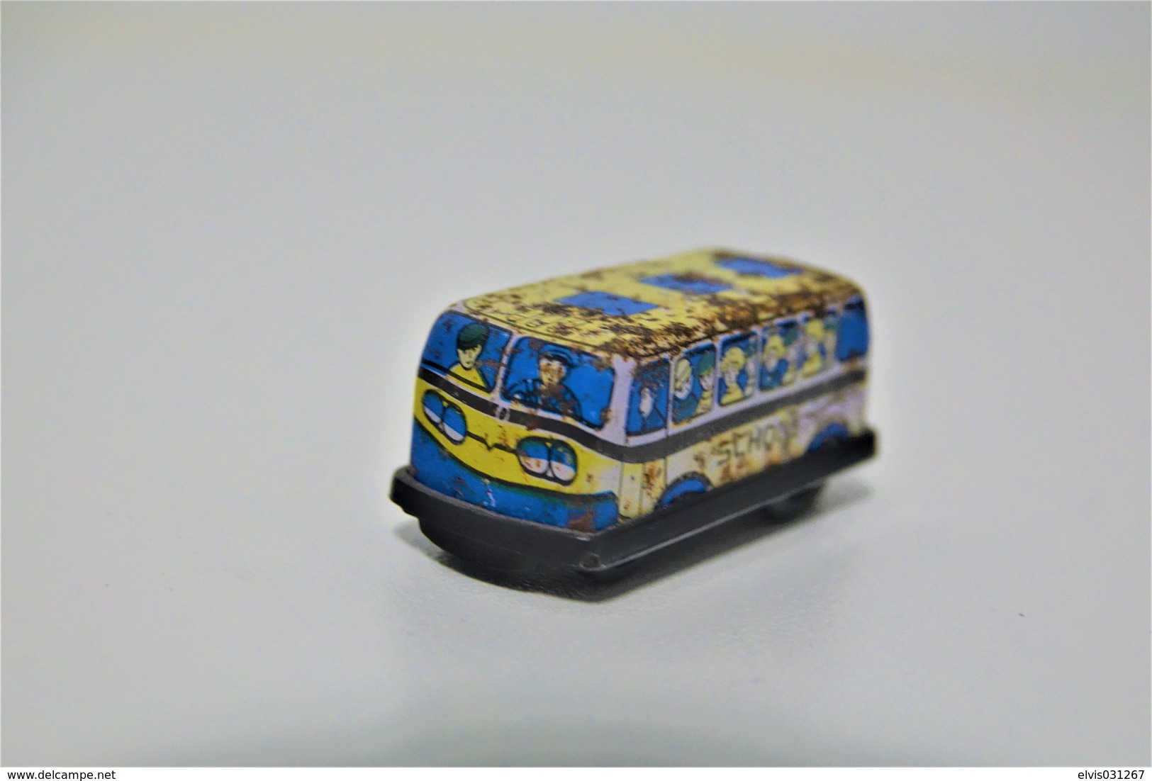 Vintage TIN TOY CAR : Maker UNKNOWN - SCHOOL BUS - 5cm - TAIWAN - 1960's - - Collectors Et Insolites - Toutes Marques