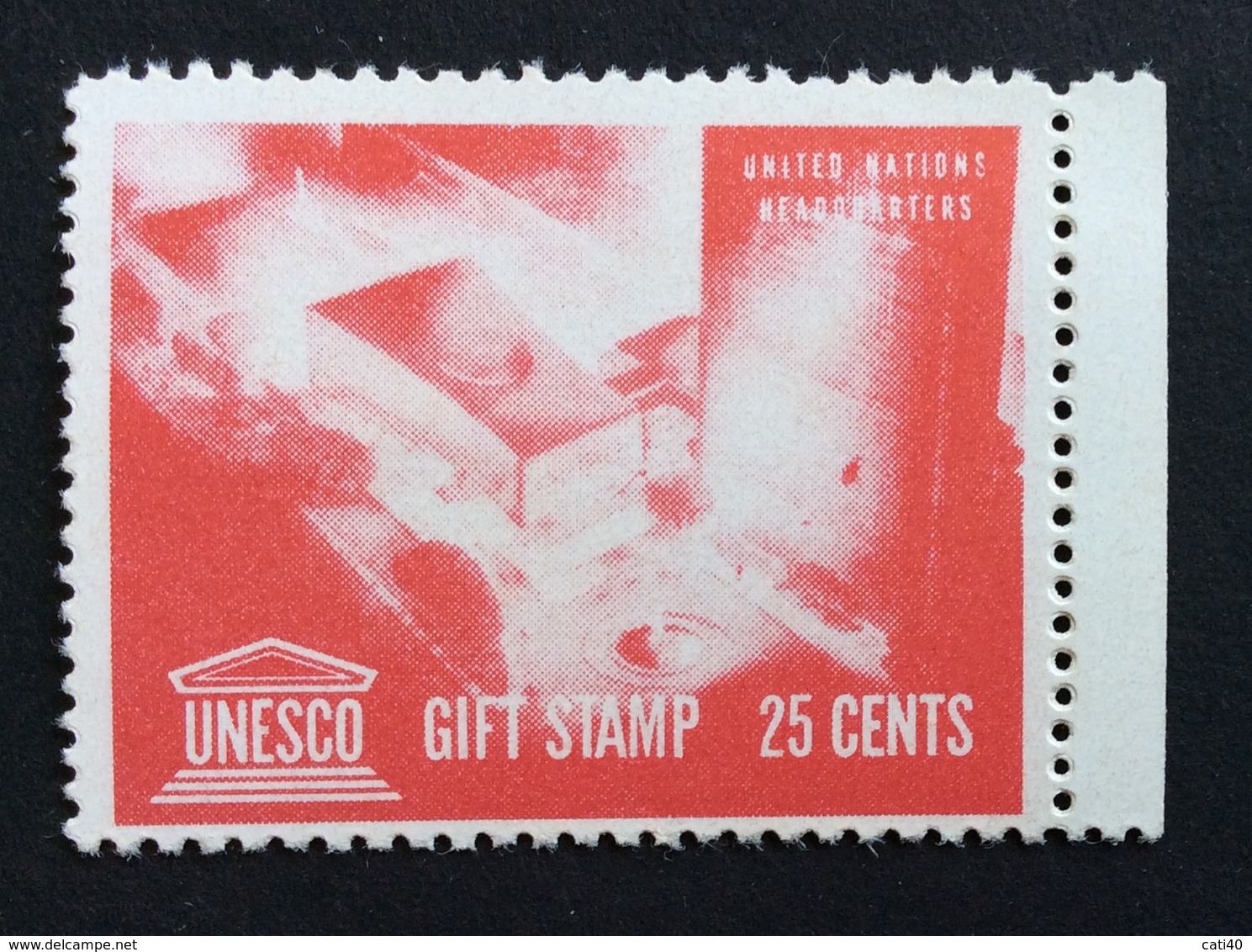 UNESCO GIFT STAMP 25 Cents   ETICHETTA PUBBLICITARIA   ERINNOFILO - Cinderellas