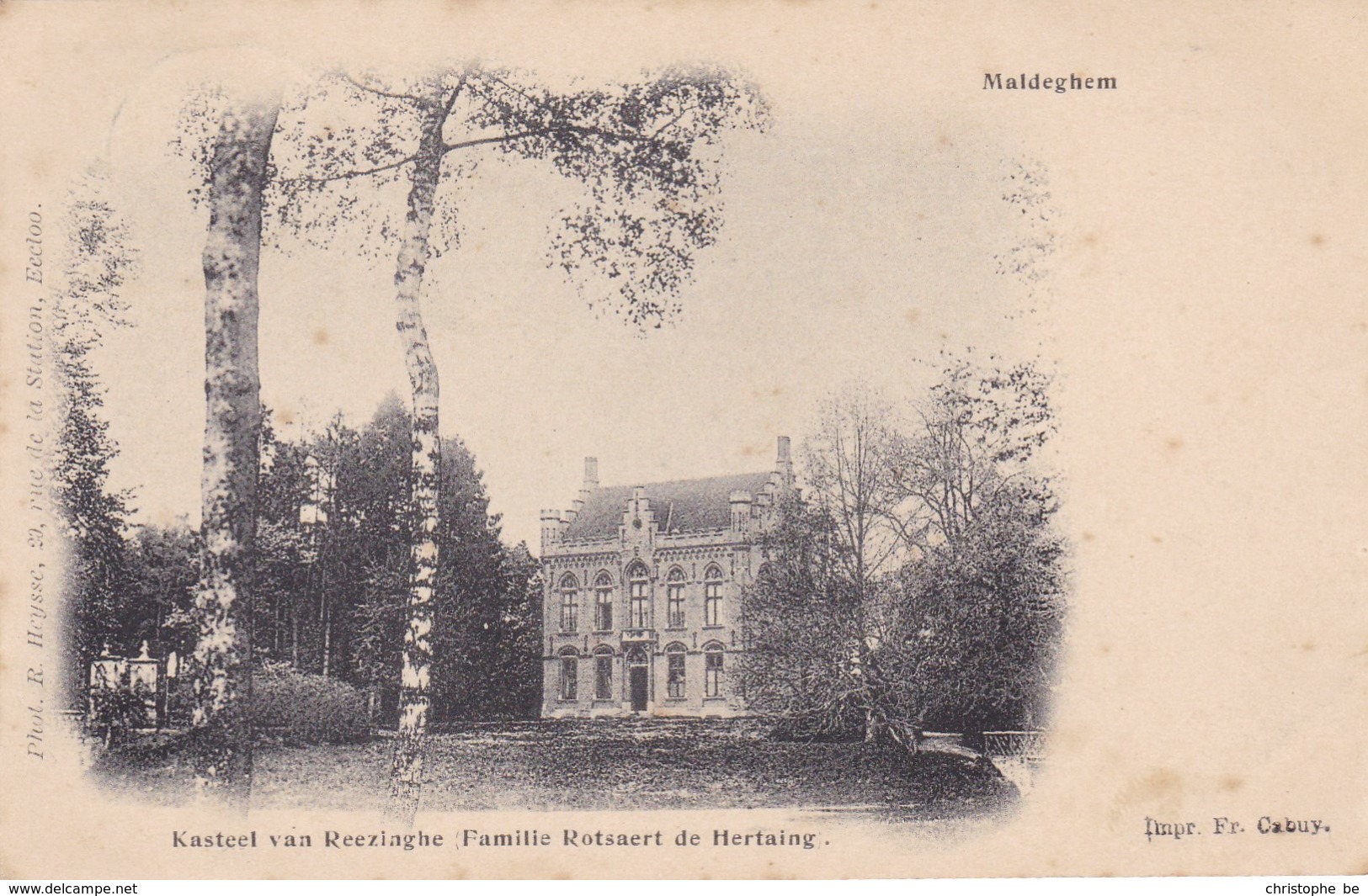 Maldeghem, Maldegem, Kasteel VAn Reezinghe, Familie Rotsaert De Hertaing (pk58305) - Maldegem