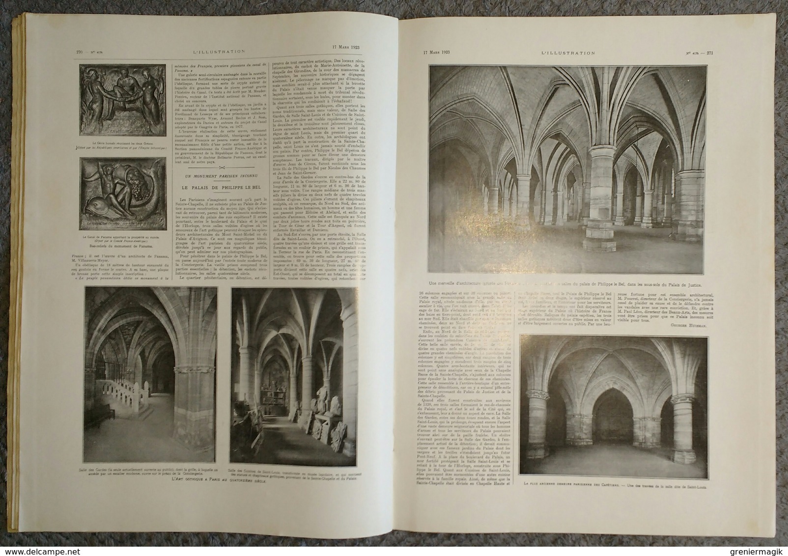 L'Illustration 4175 10 mars 1923 Moustapha Kemal/Maginot/Ruhr "Shupo" de Dortmund/Toutankhamon/Chartres/Lyon