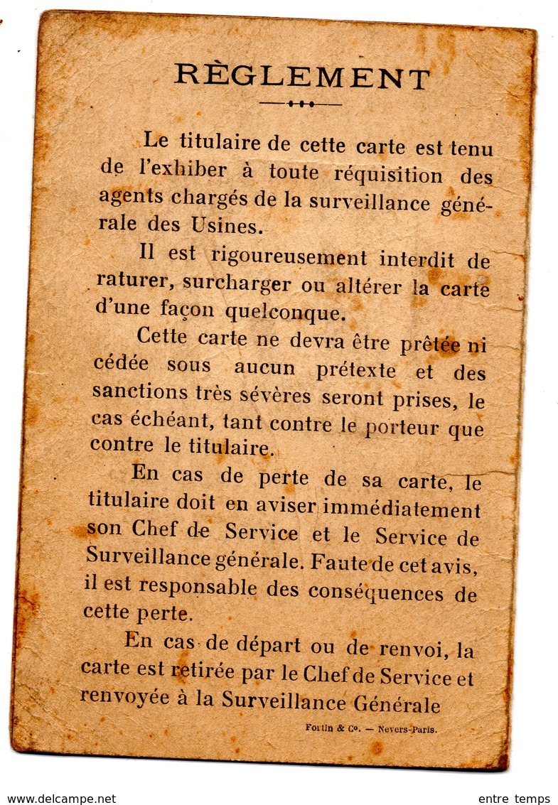 Chemin De Fer Nevers CGCE Construction Entretien Centre Technique 1920 - Collezioni