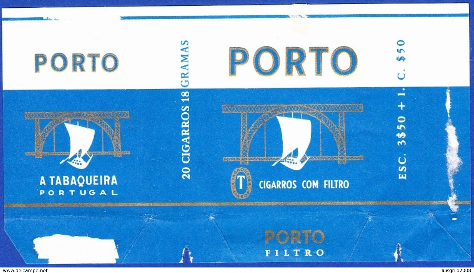 Portugal 1960 To 1970, Packet Of Cigarettes - PORTO / A Tabaqueira, Lisboa - Etuis à Cigarettes Vides