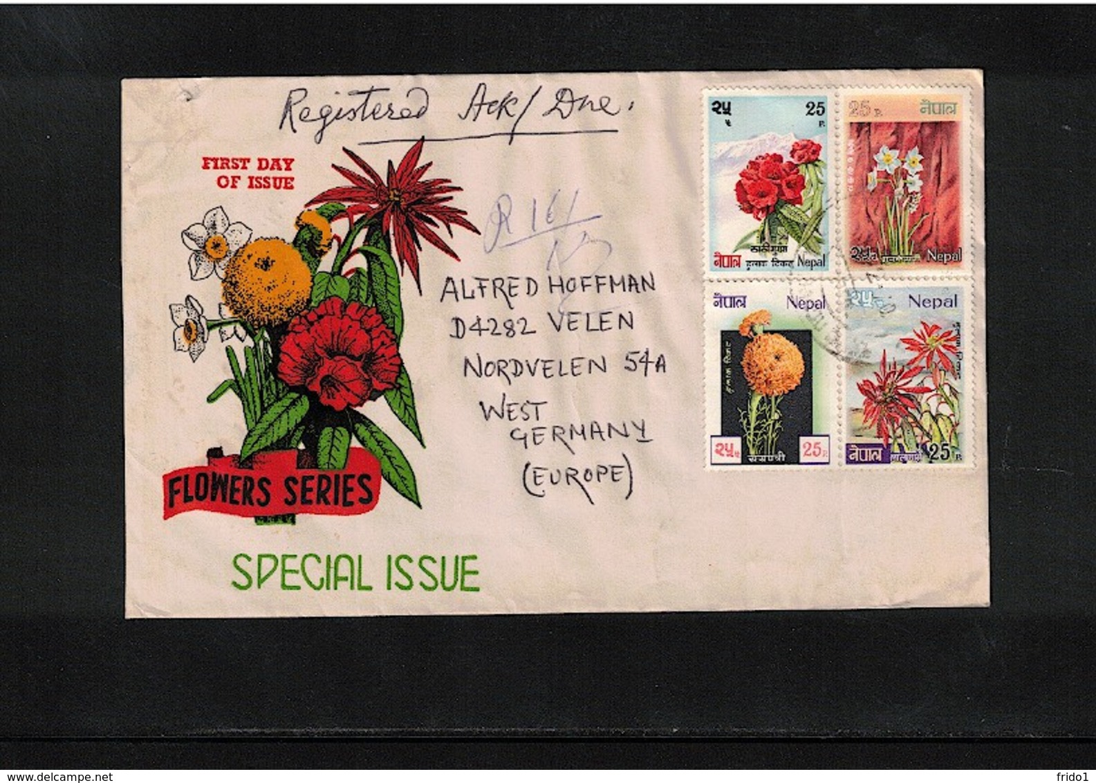 Nepal  Interesting Airmail Registered Letter - Nepal