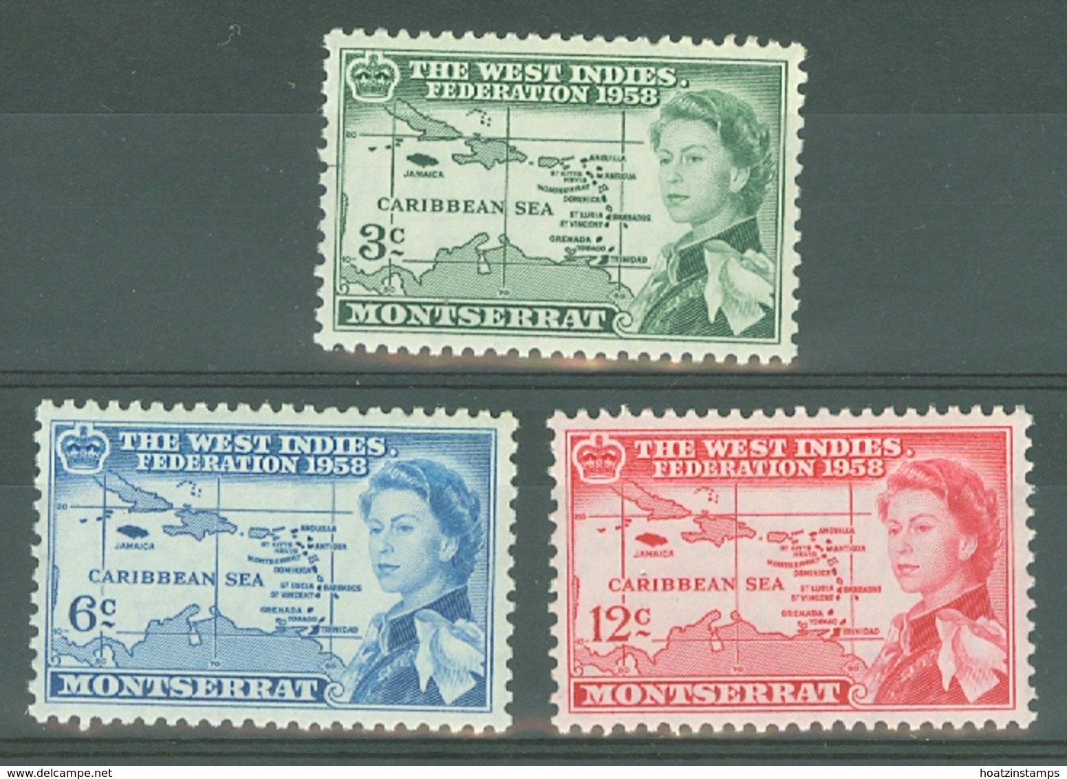 Montserrat: 1958   British Caribbean Federation    MH - Montserrat